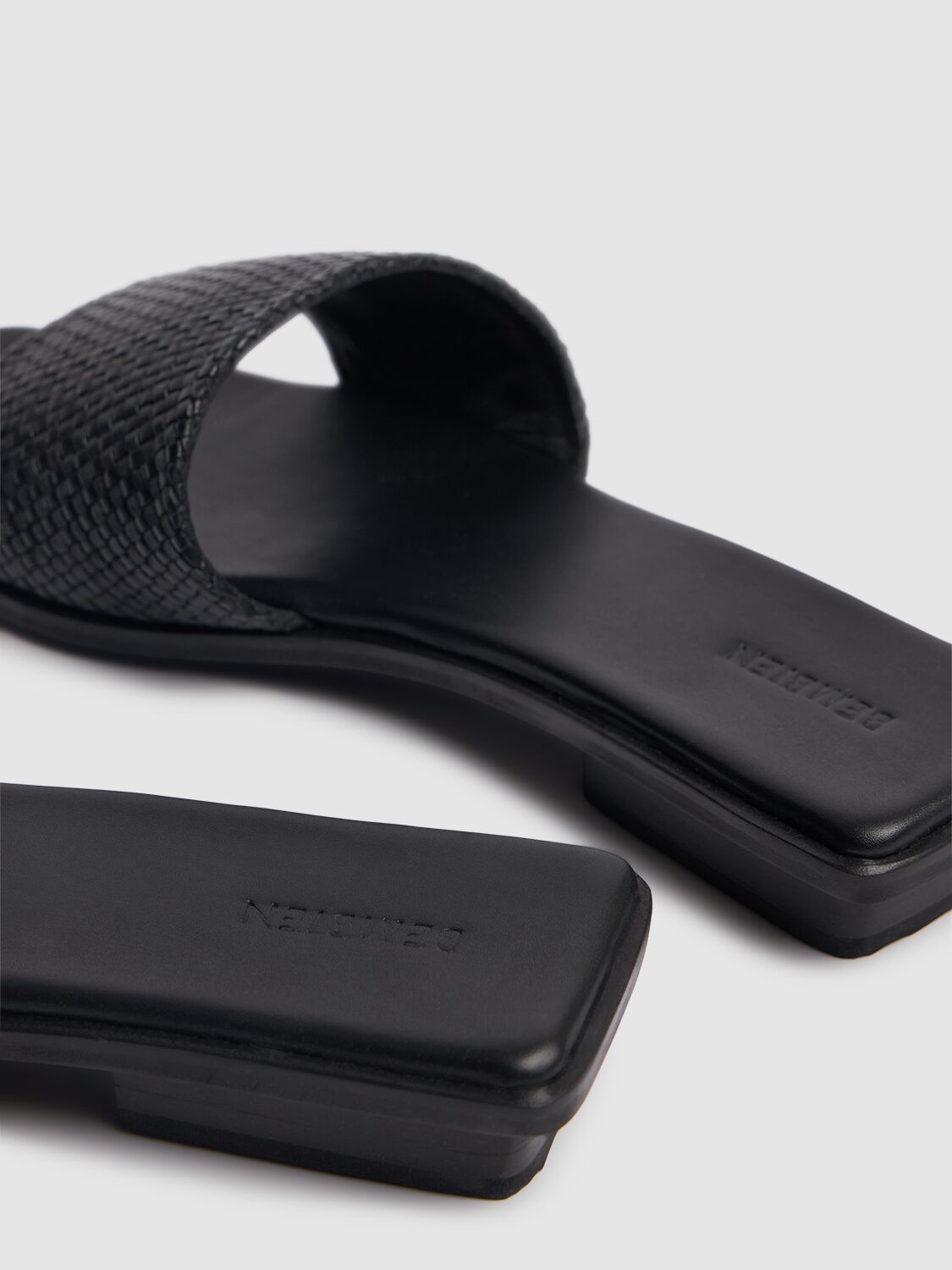 Shop Bembien 10mm Ramona Leather Slides In Black