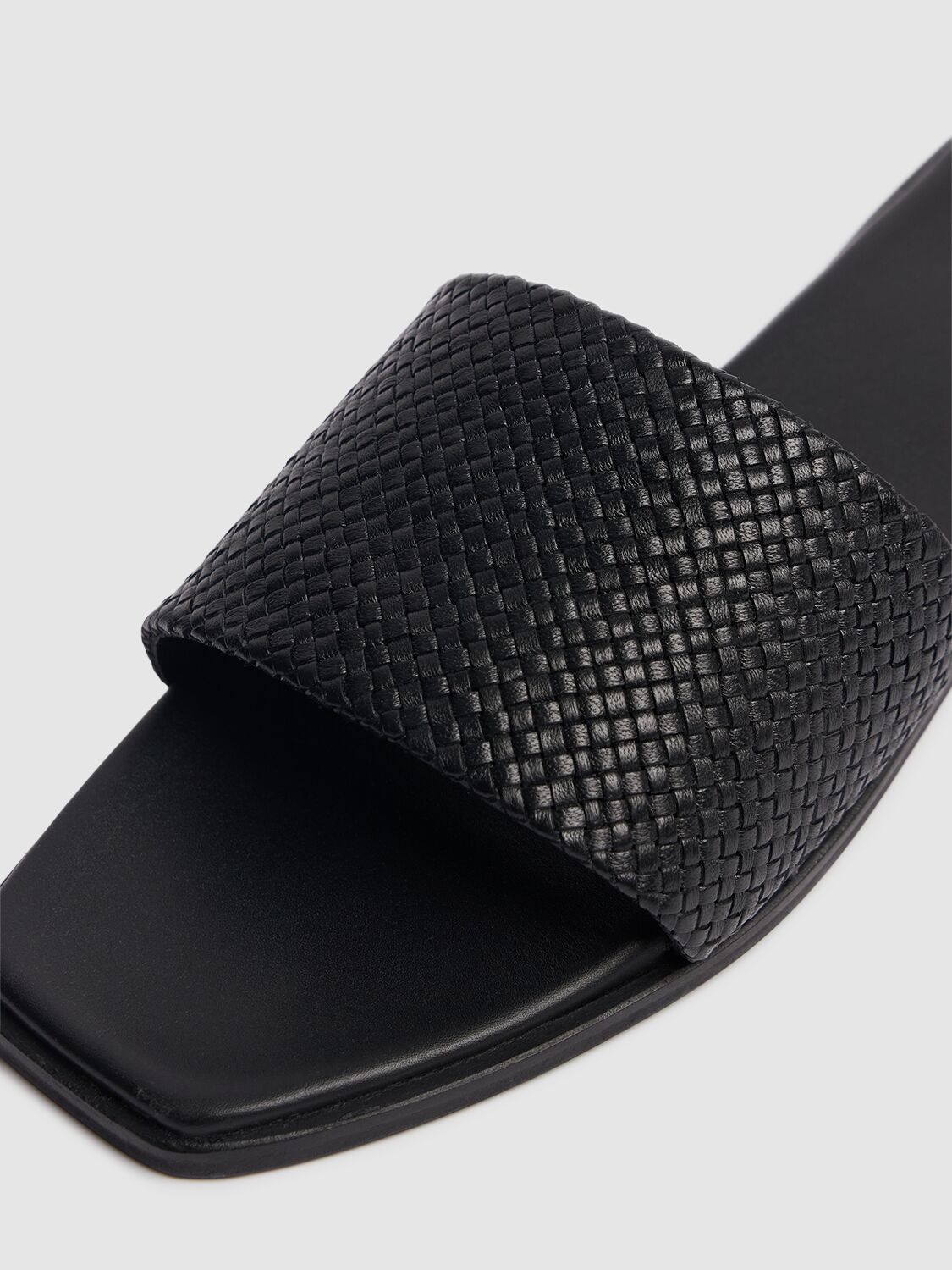Shop Bembien 10mm Ramona Leather Slides In Black
