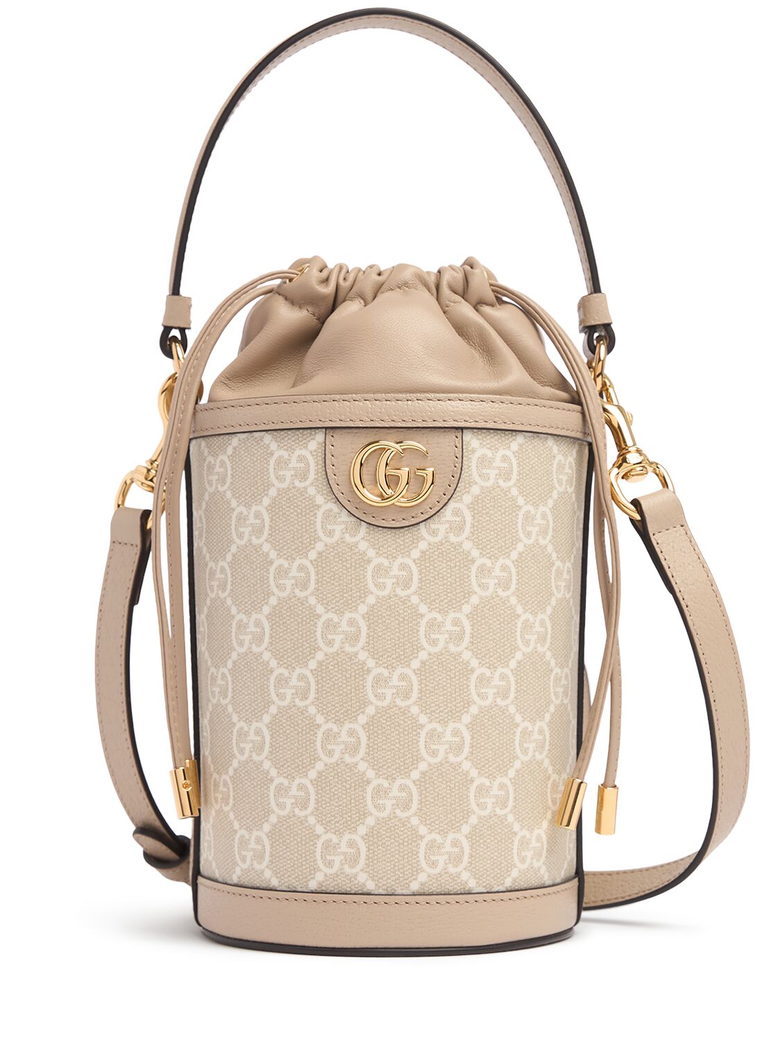 Gucci Ophidia 迷你水桶包 In Beige