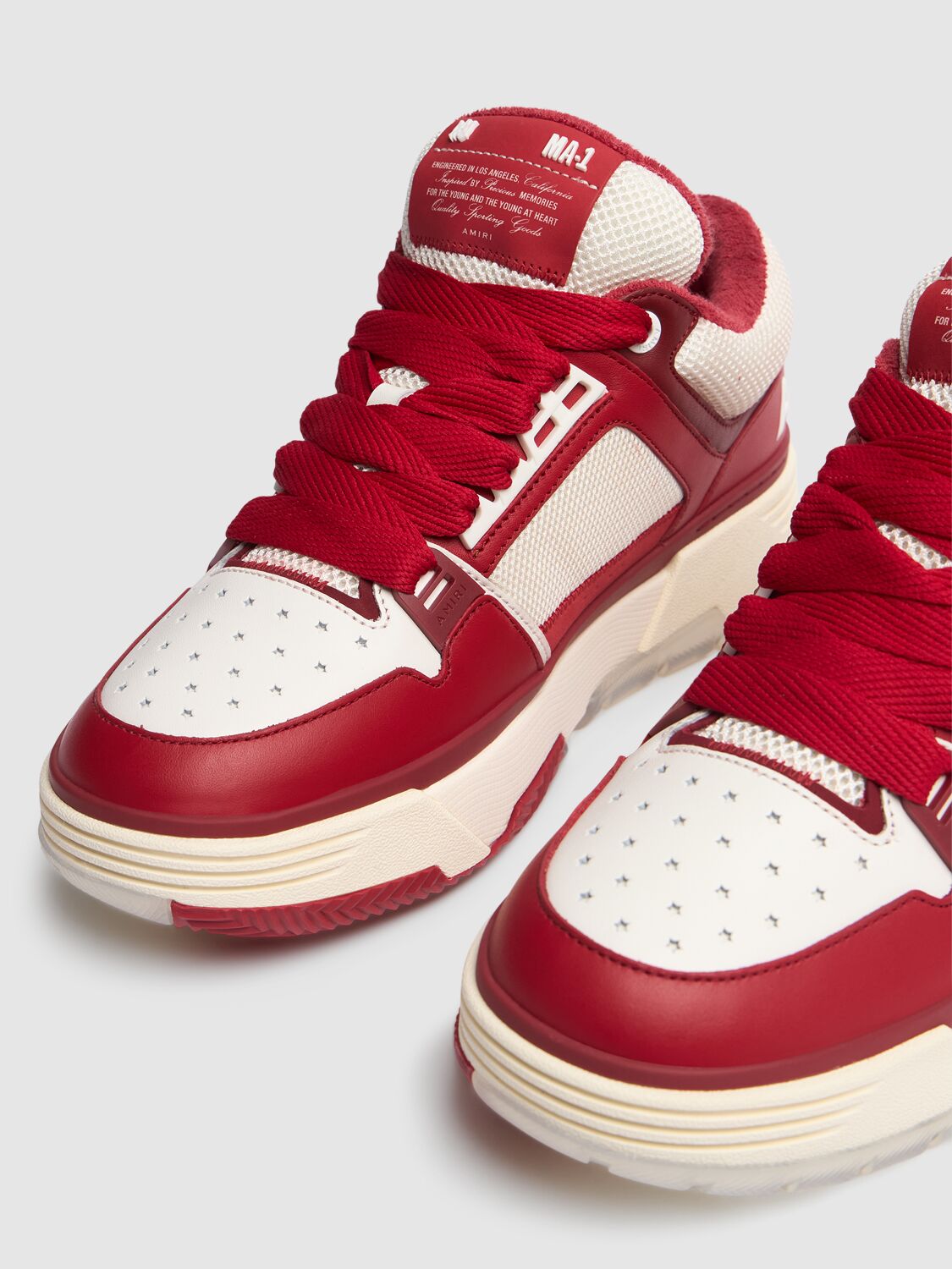 Shop Amiri Ma-1 Sneakers In Red/white