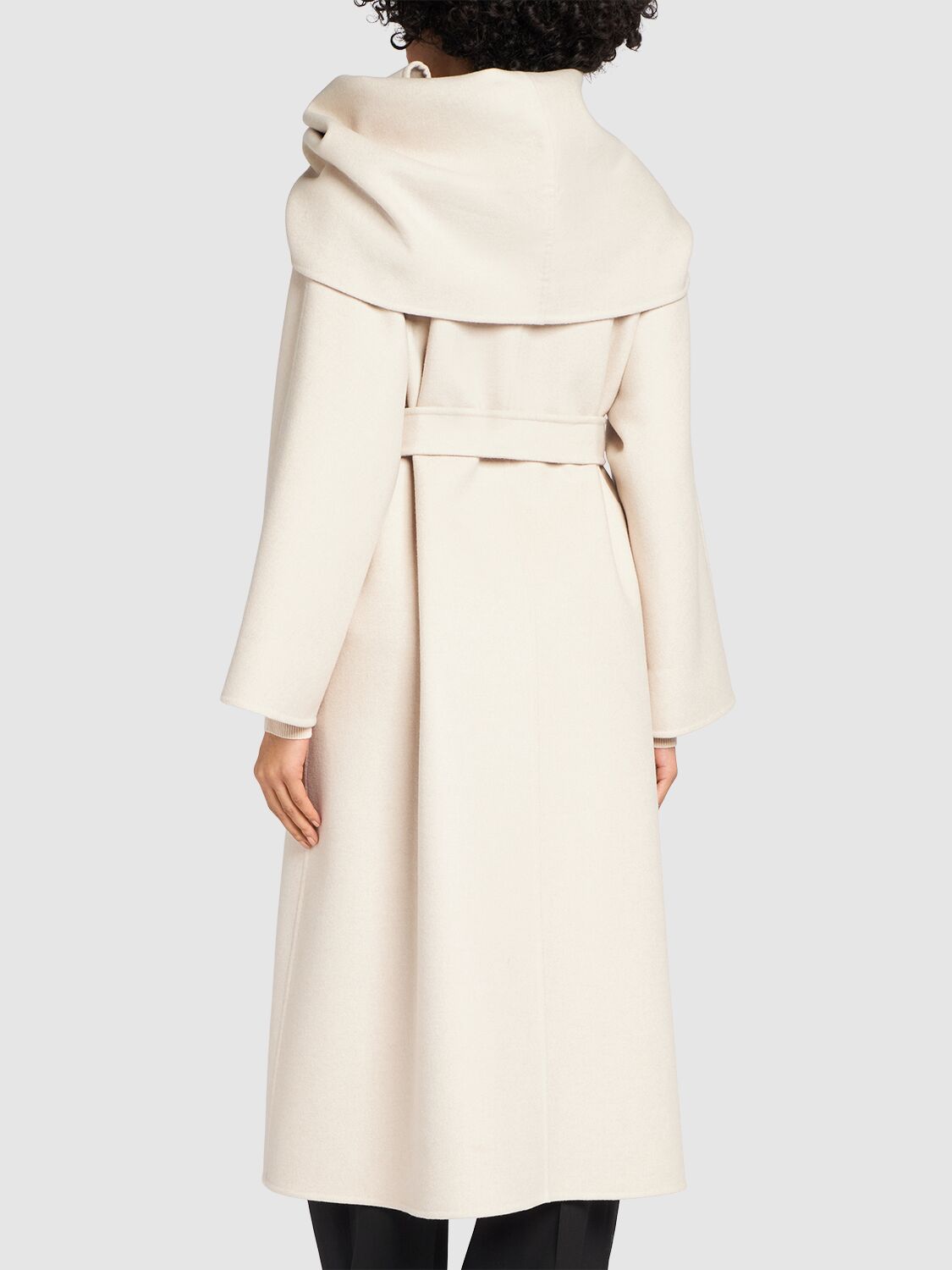 Shop Max Mara Pepaia Wool & Cashmere Long Coat In Ivory