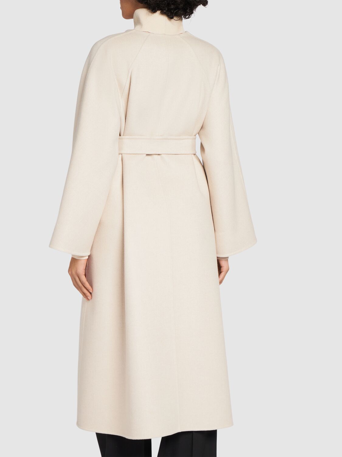 Shop Max Mara Pepaia Wool & Cashmere Long Coat In Ivory