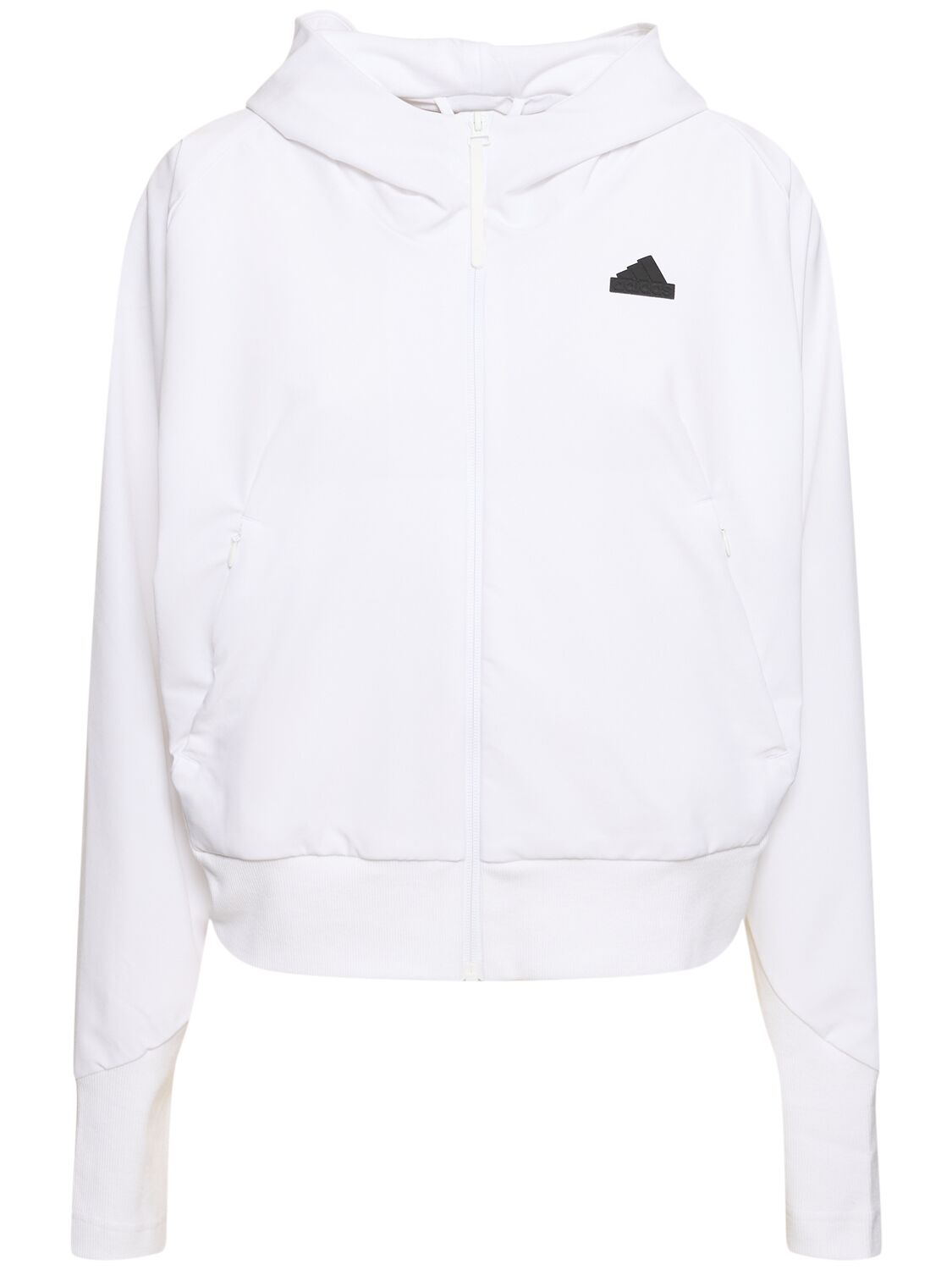Shop Adidas Originals Zone Zip-up Hoodie In White
