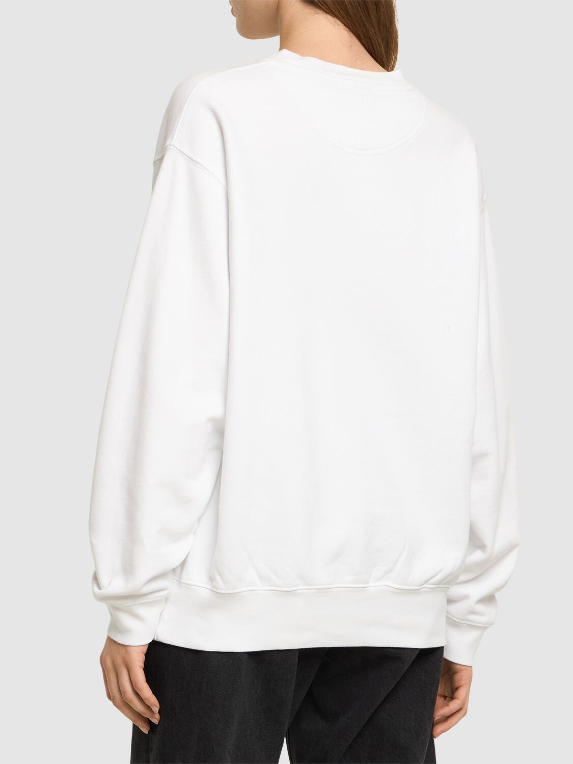Shop Anine Bing Ramona Kate Moss Cotton Sweatshirt In White