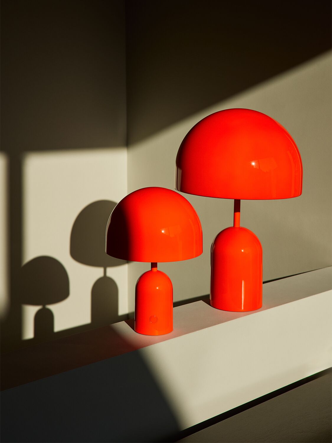 Shop Tom Dixon Bell Led Table Lamp In Red