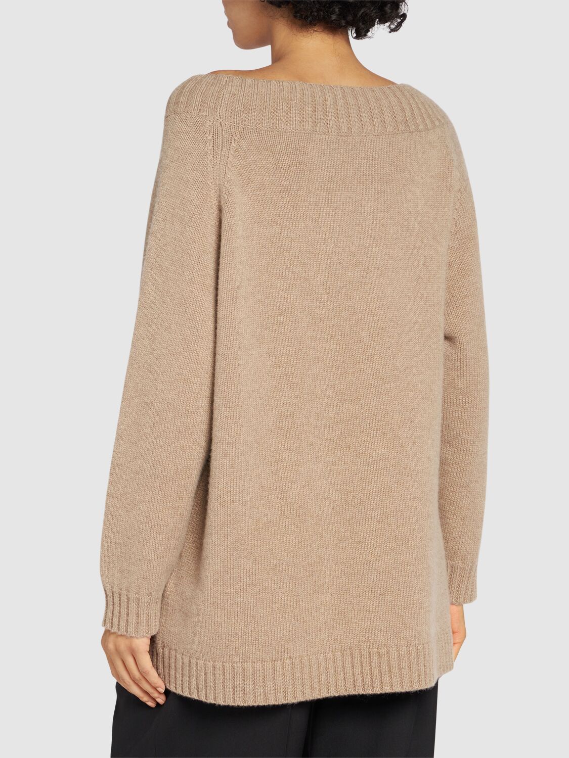 Shop Max Mara Radames Wool Knit Sweater In Brown