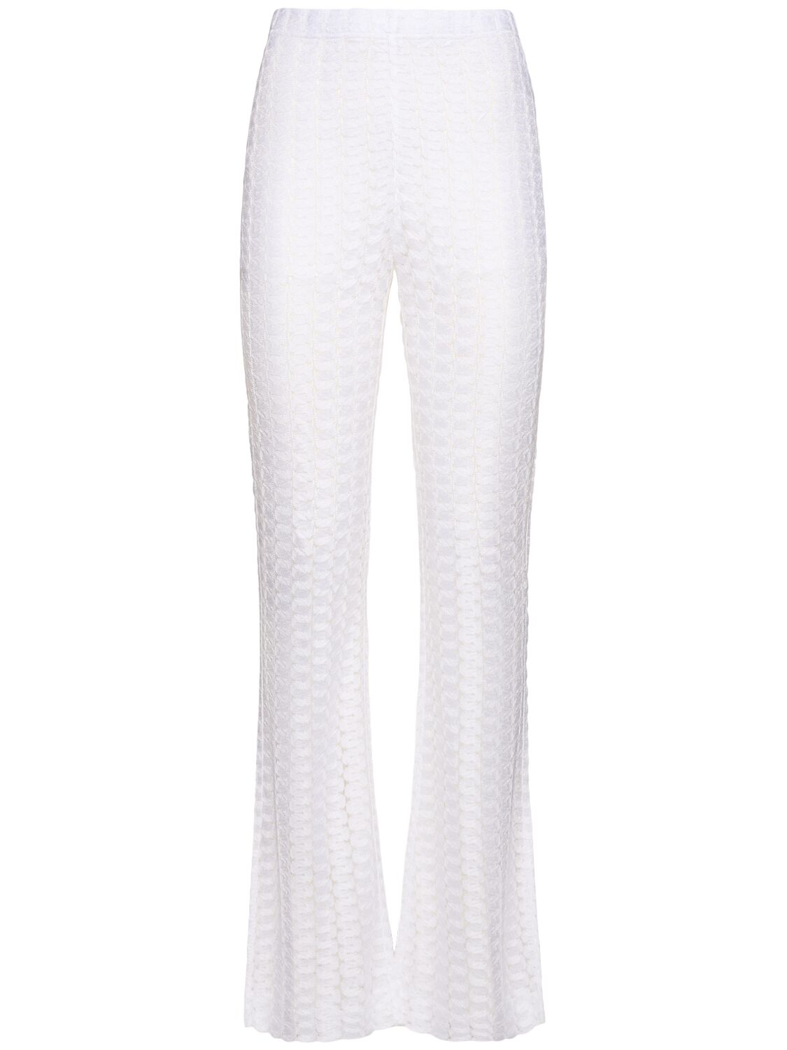 Missoni Zigzag-woven Flared Trousers In White