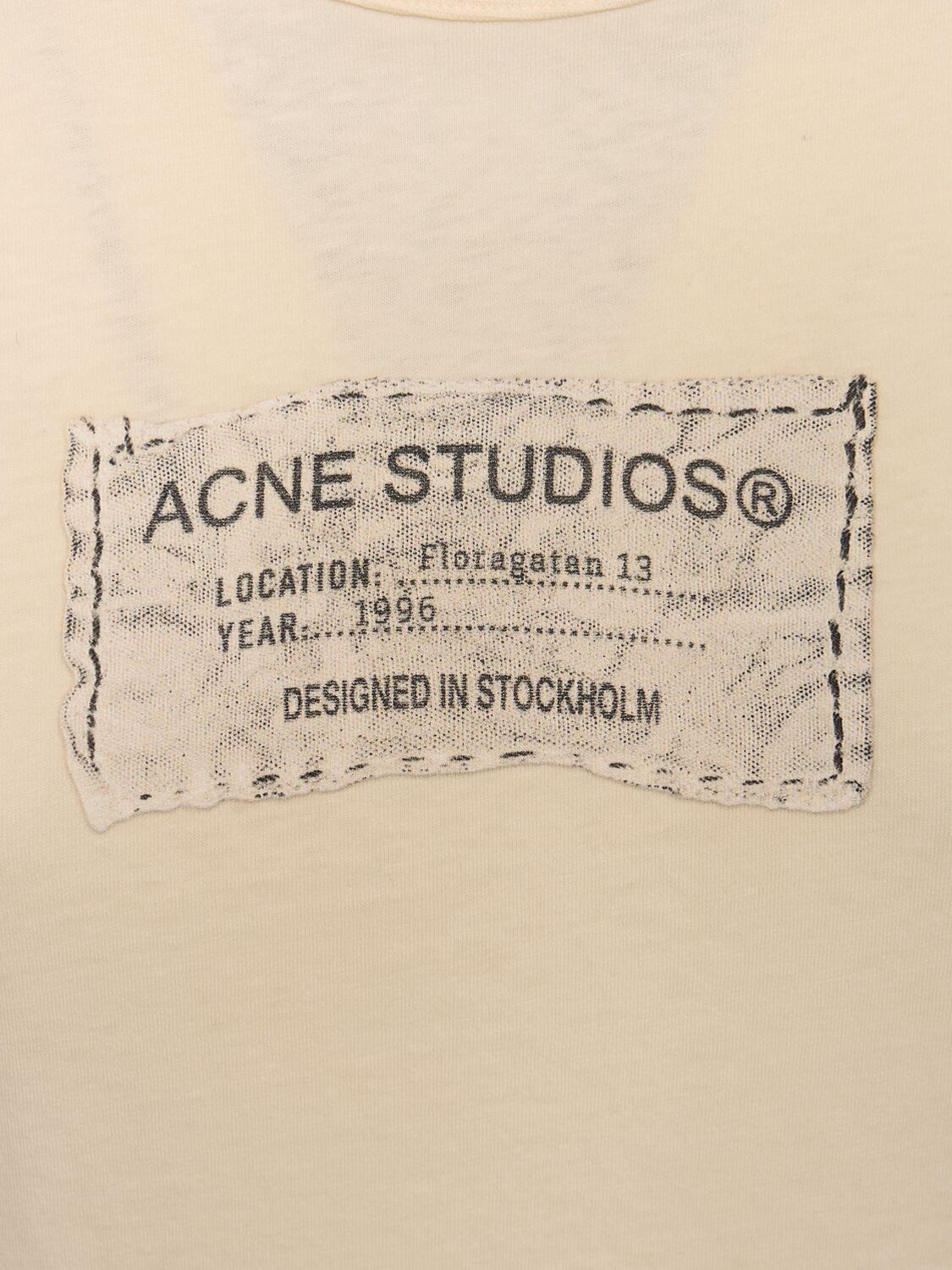 Shop Acne Studios Cotton Jersey Logo T-shirt In Light Peach