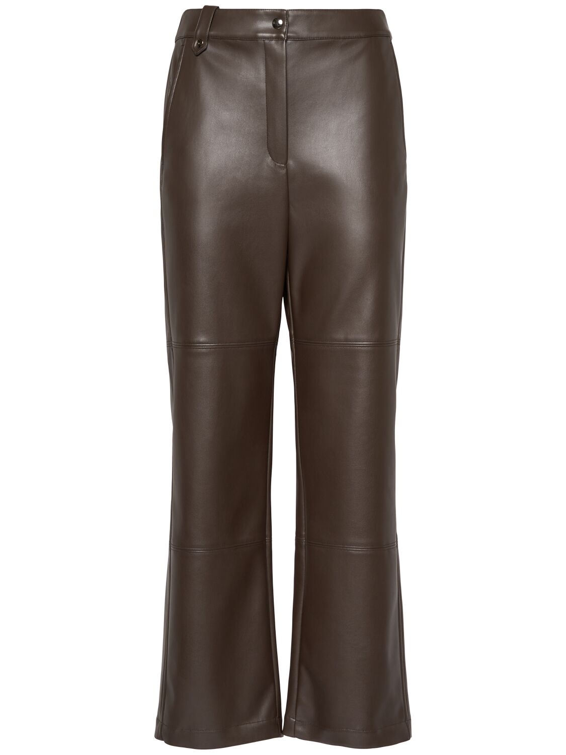 Max Mara Struzzo Faux Leather Pants In Brown