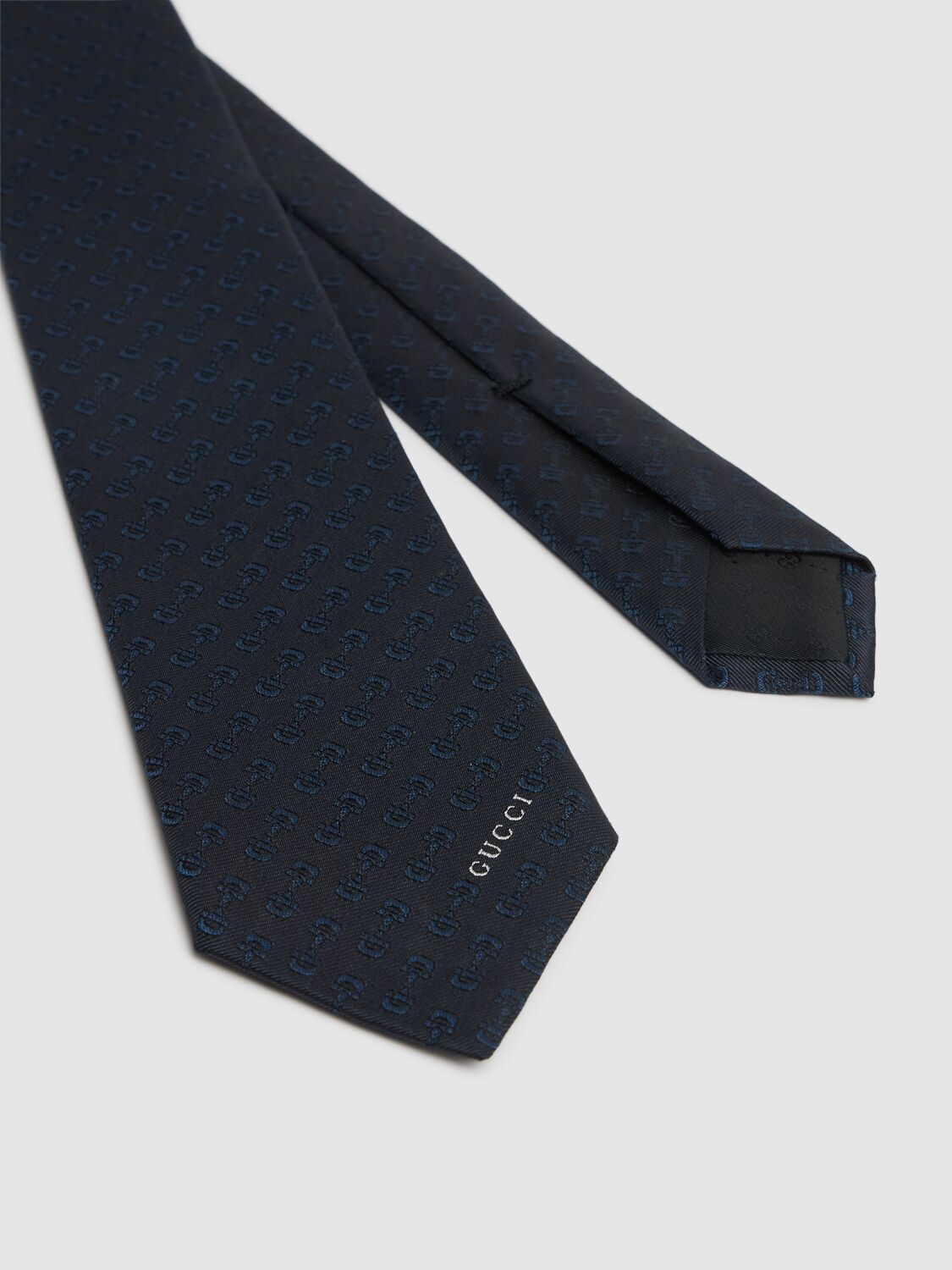 Shop Gucci 7cm Gubit Silk Tie In Navy