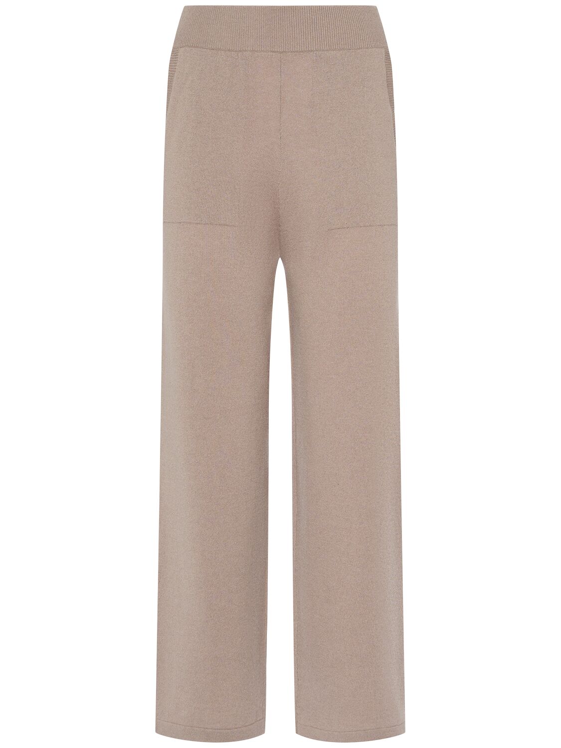 Max Mara Ghiro Wool & Cashmere Knitted Trousers In Brown
