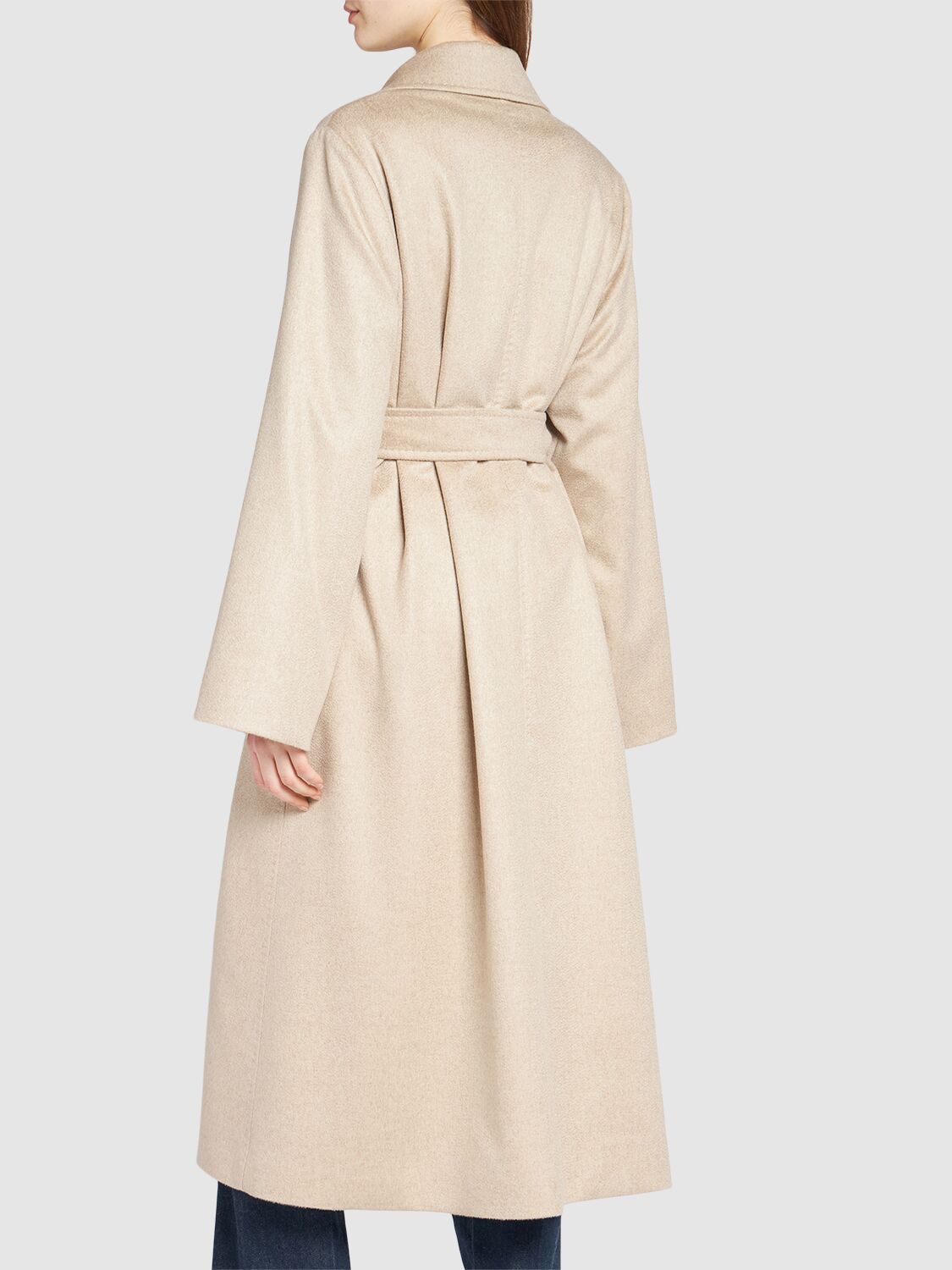 Shop Max Mara Fornovo Belted Cashmere Long Coat In Cacha