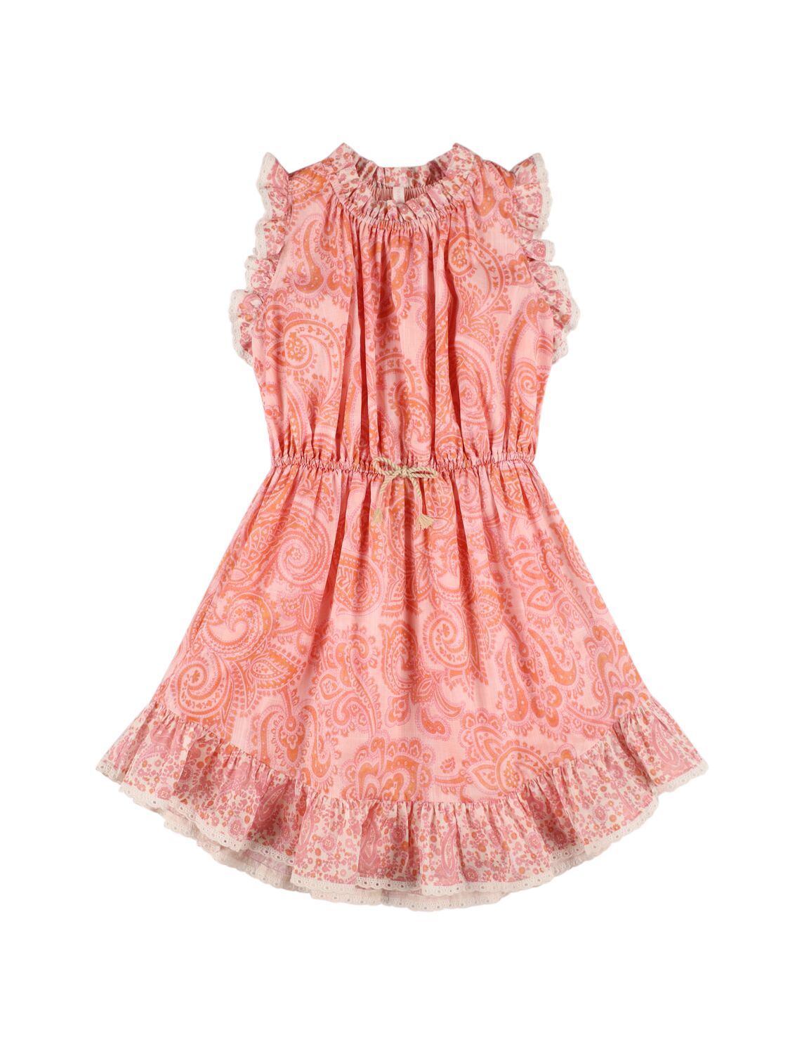 Zimmermann Kids' Printed Cotton Muslin Dress In Pink,multi