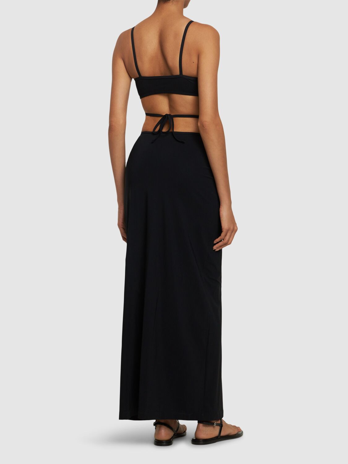 Shop Christopher Esber Cross Bandeau Bra Dress In Black