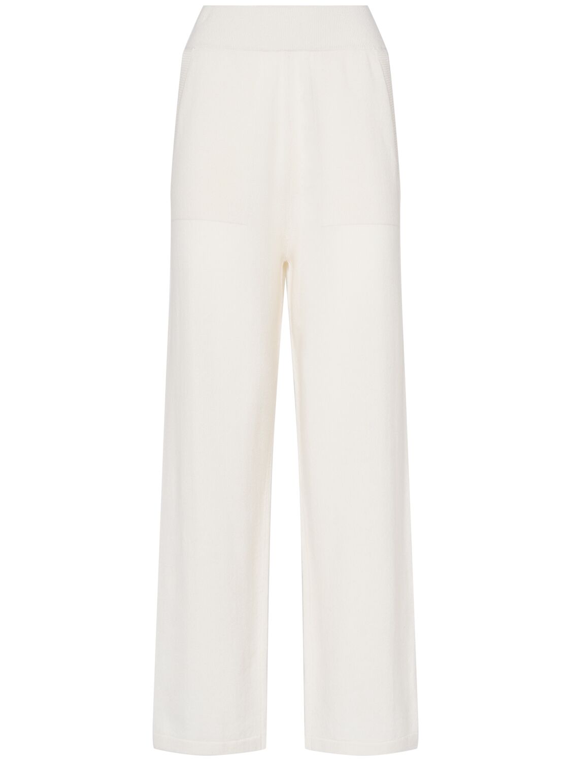 Max Mara Ghiro Wool & Cashmere Knitted Trousers In White