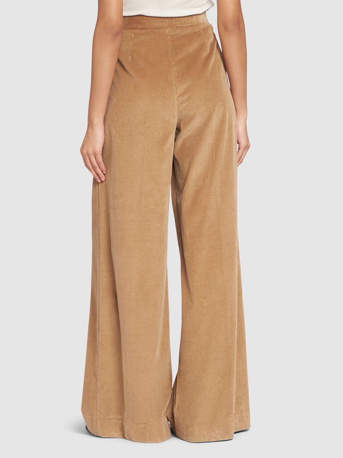 MAX MARA GILLY CORDUROY WIDE LEG PANTS 