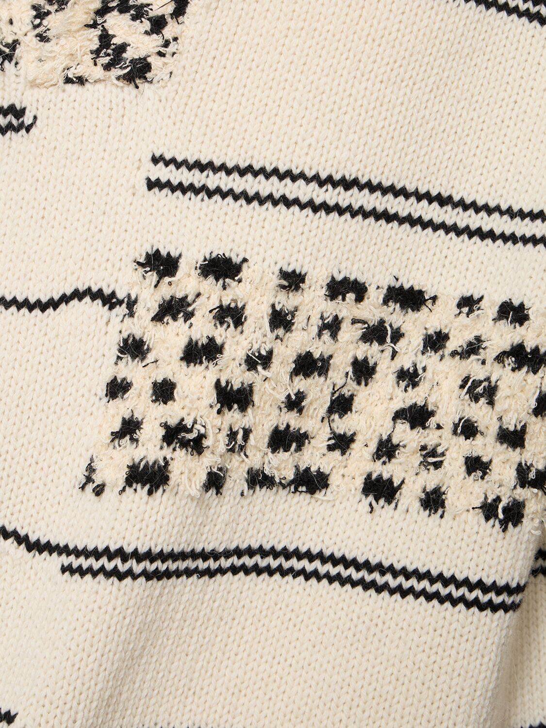 Shop Bottega Veneta Textured Cotton & Wool Polo Sweater In Sea Salt,multi