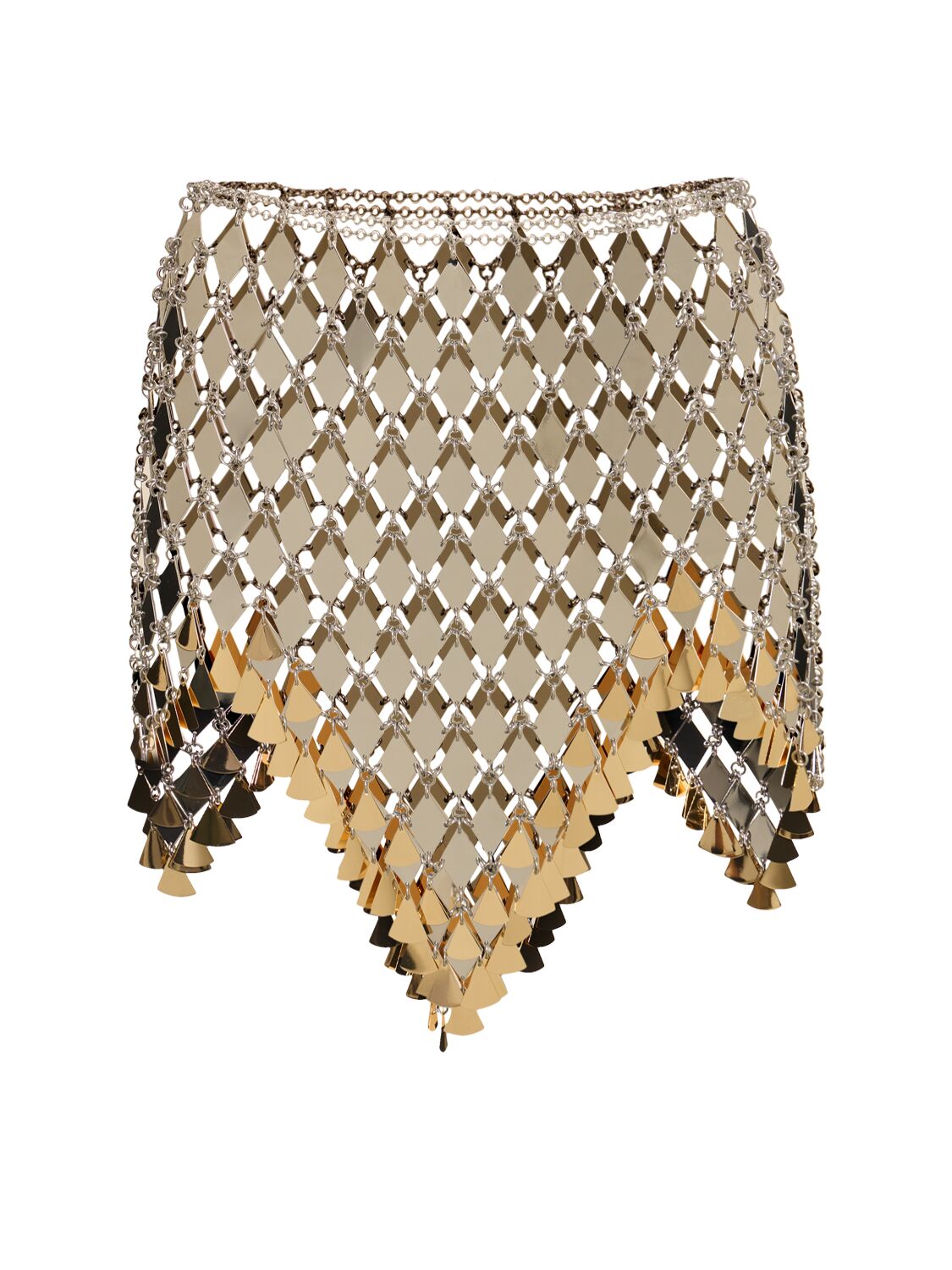 Geometric Sequined Mini Skirt