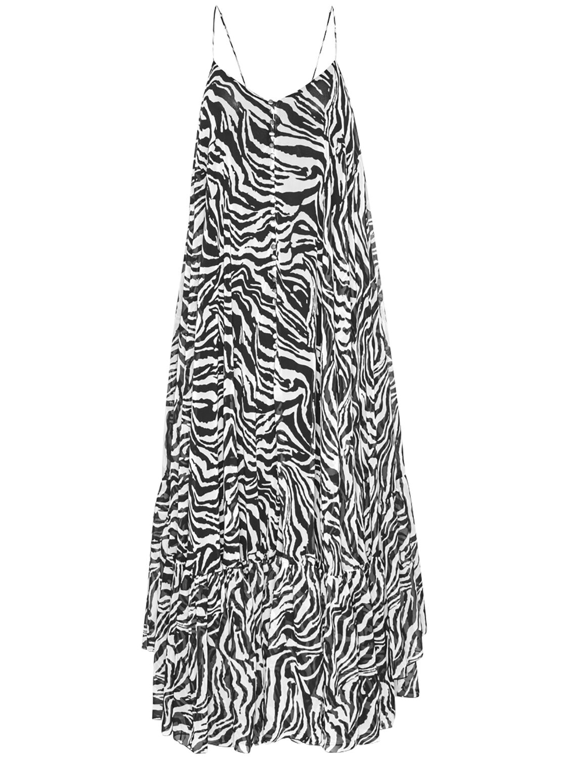 Rotate Birger Christensen Reina Olga Francissa Maxi Dress In Black/white