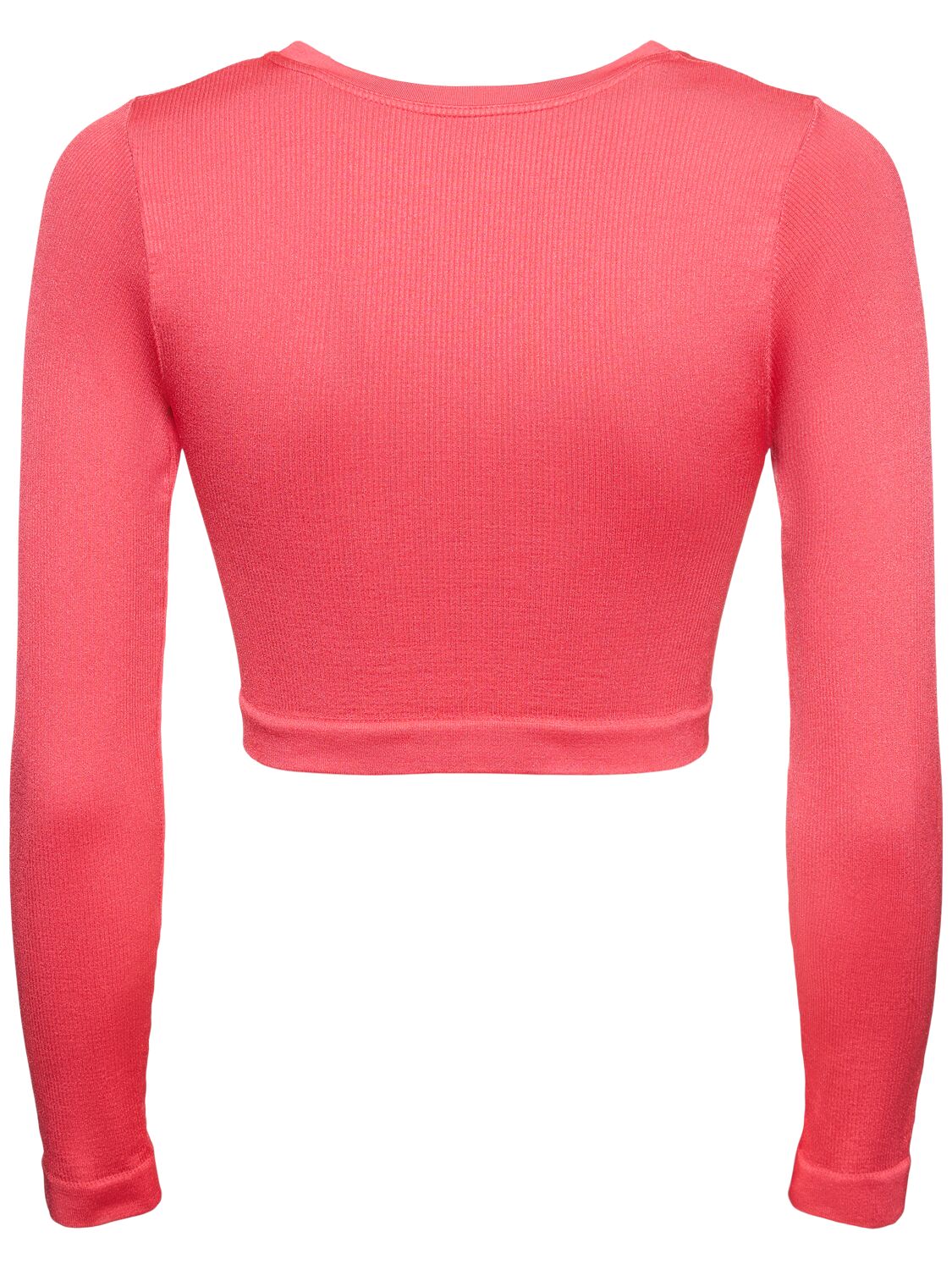 Shop Prism Squared Evoke Ribbed Crop Top In Fuchsia