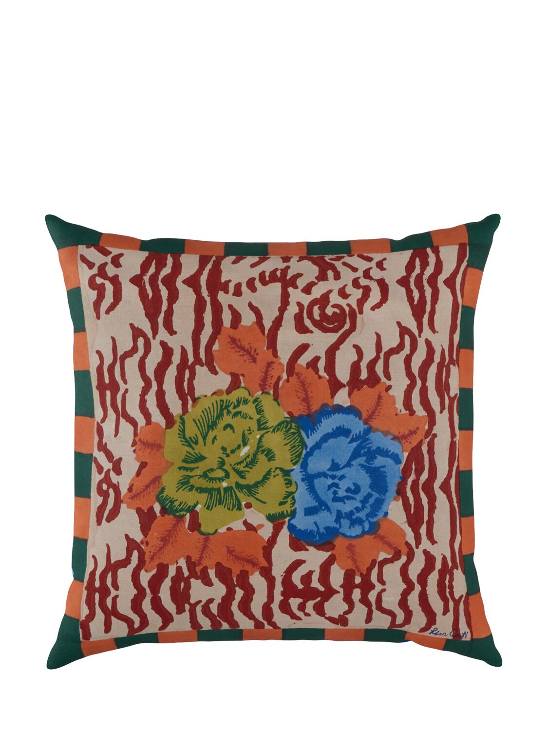 Lisa Corti Indian Tiger Red Cushion