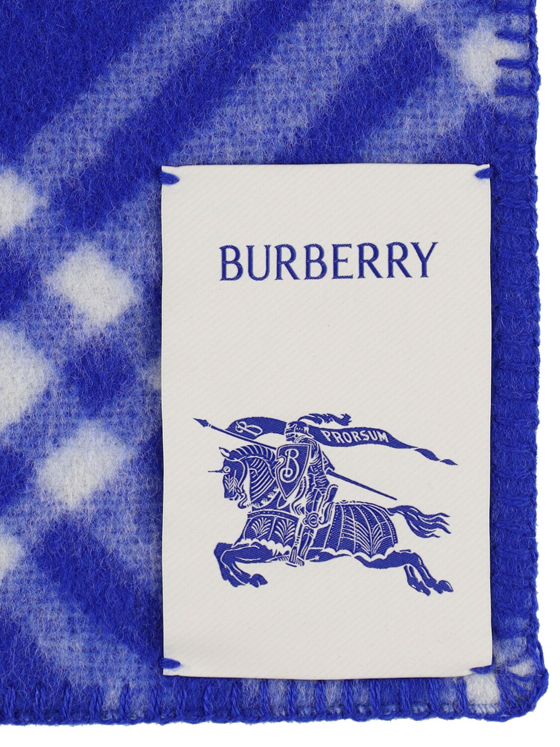 Shop Burberry Check Hooded Wool Scarf In Knight