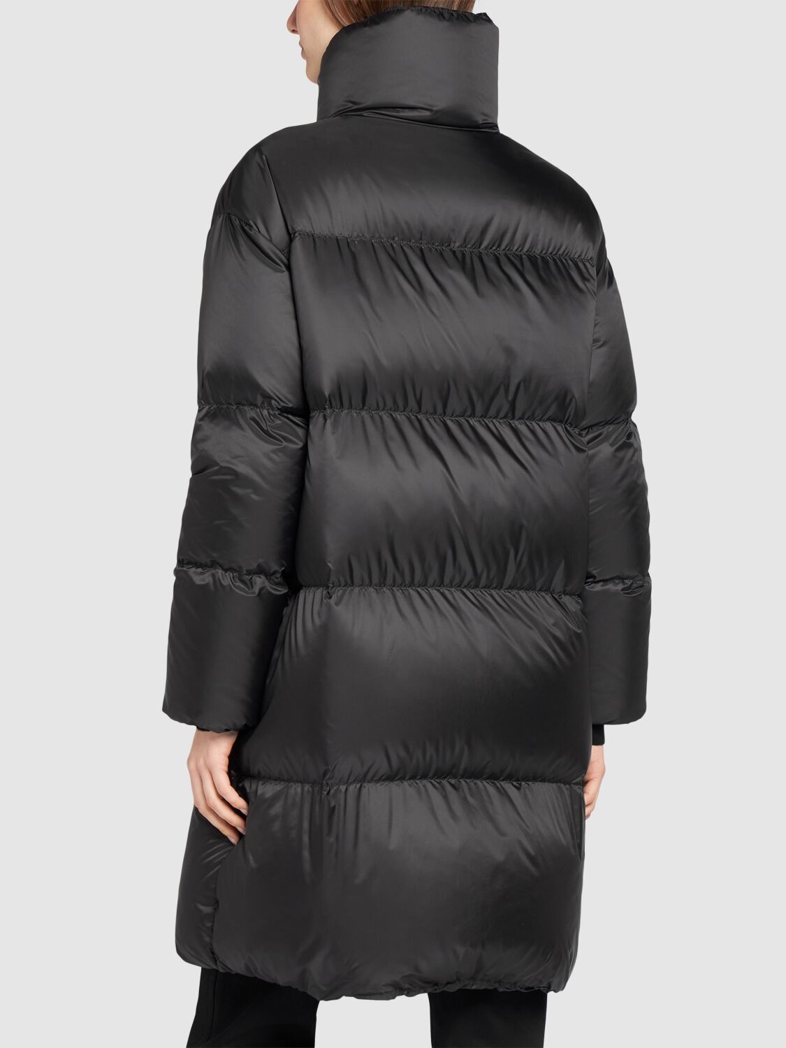 Shop Max Mara Seibi Waterproof Down Long Jacket In Black