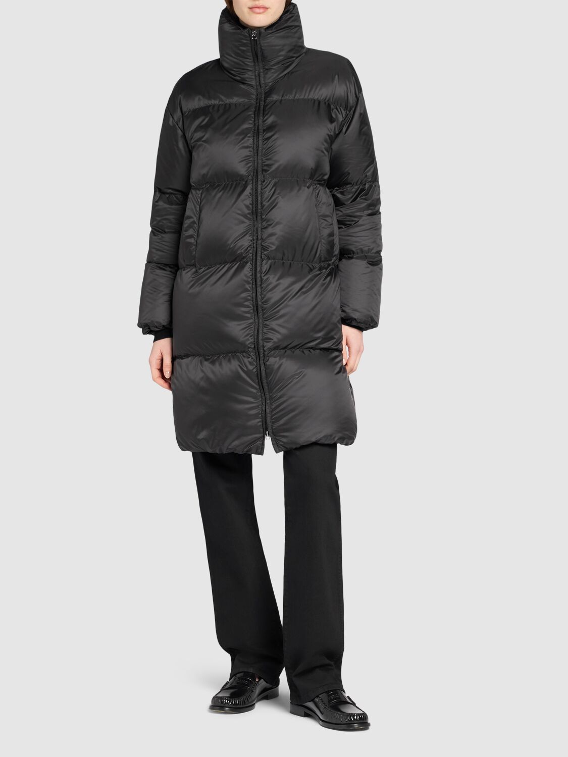 Shop Max Mara Seibi Waterproof Down Long Jacket In Black