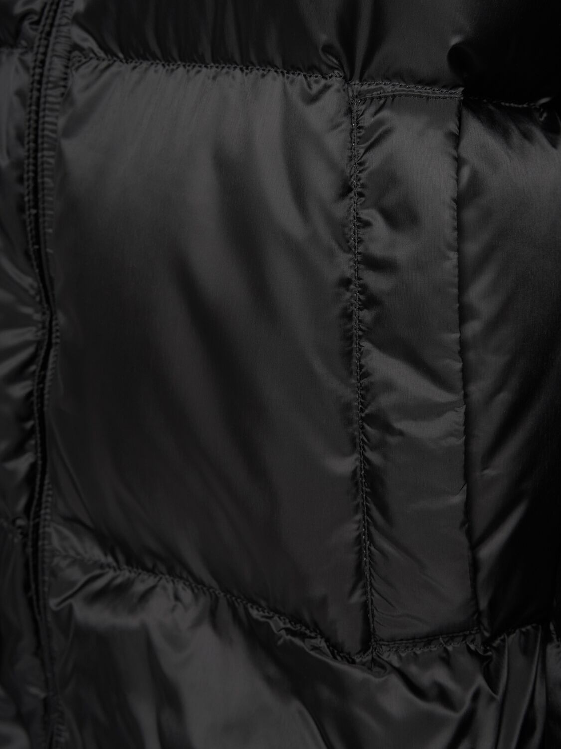 Shop Max Mara Seibi Waterproof Down Long Jacket In Black