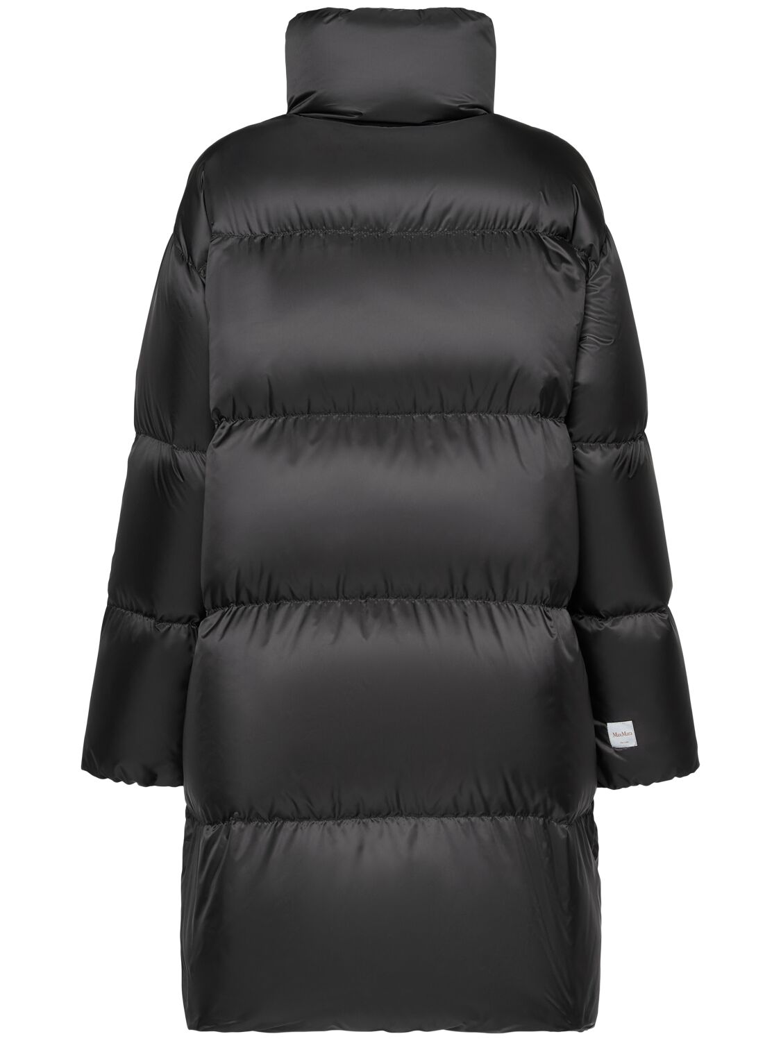 Shop Max Mara Seibi Waterproof Down Long Jacket In Black