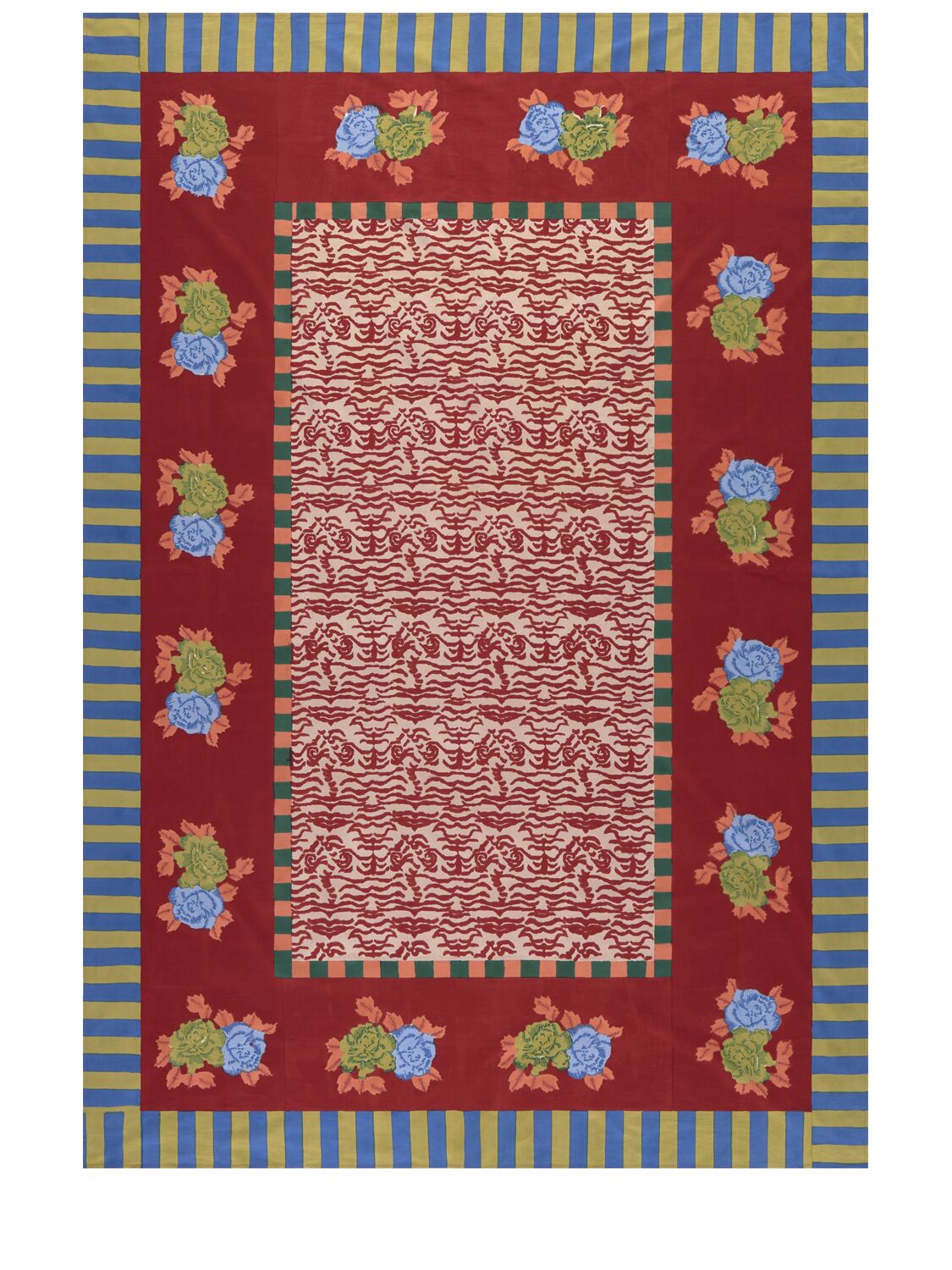 Lisa Corti Indian Tiger Red Tablecloth