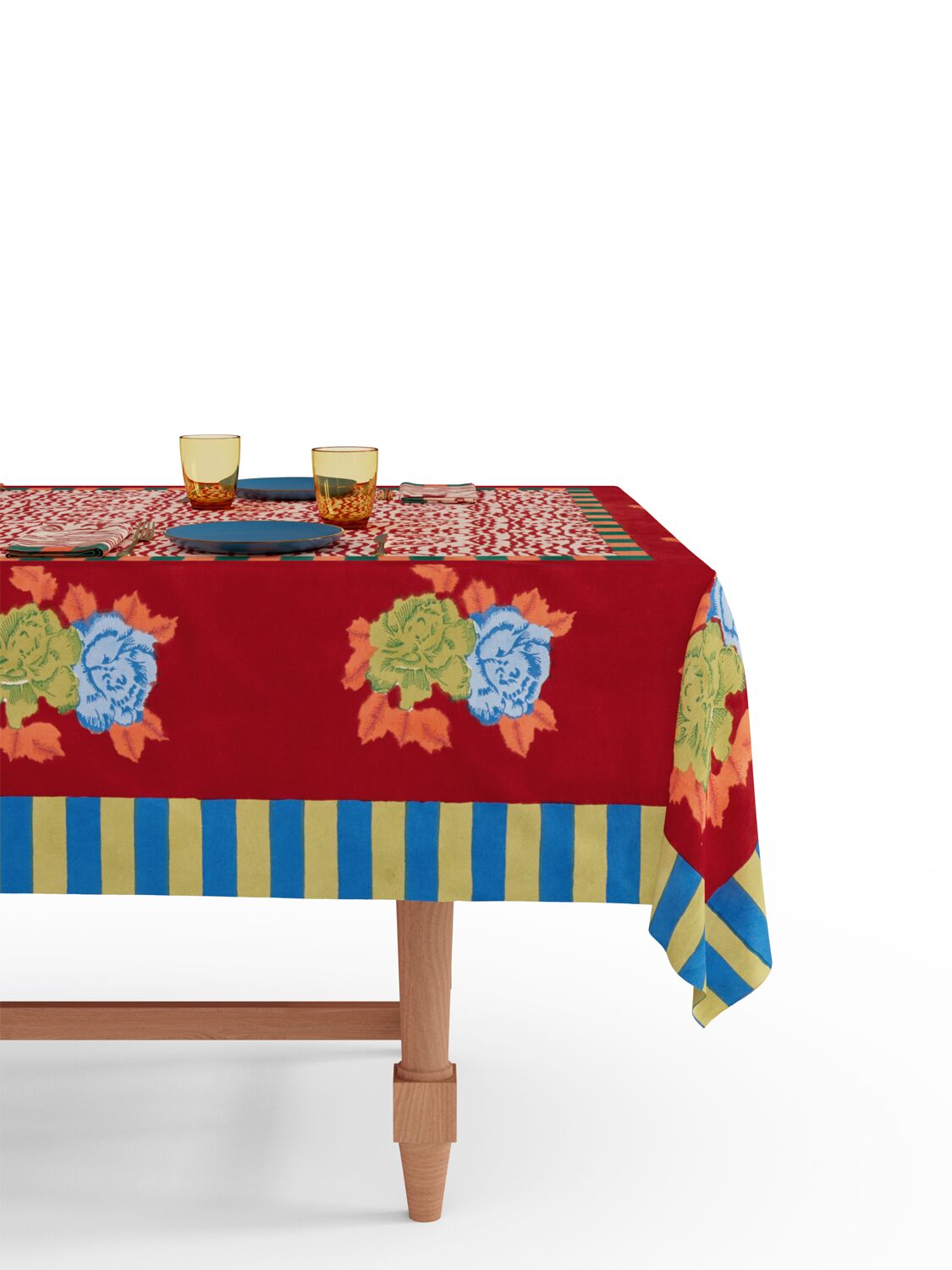 Shop Lisa Corti Indian Tiger Red Tablecloth