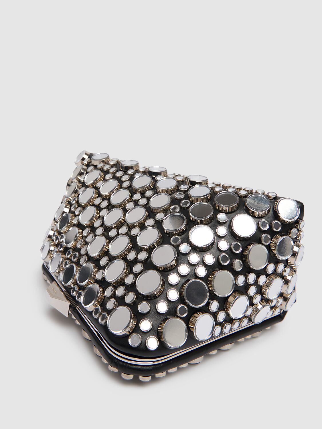 Attico Midnight Workmanship Mirror Clutch In Black,silver