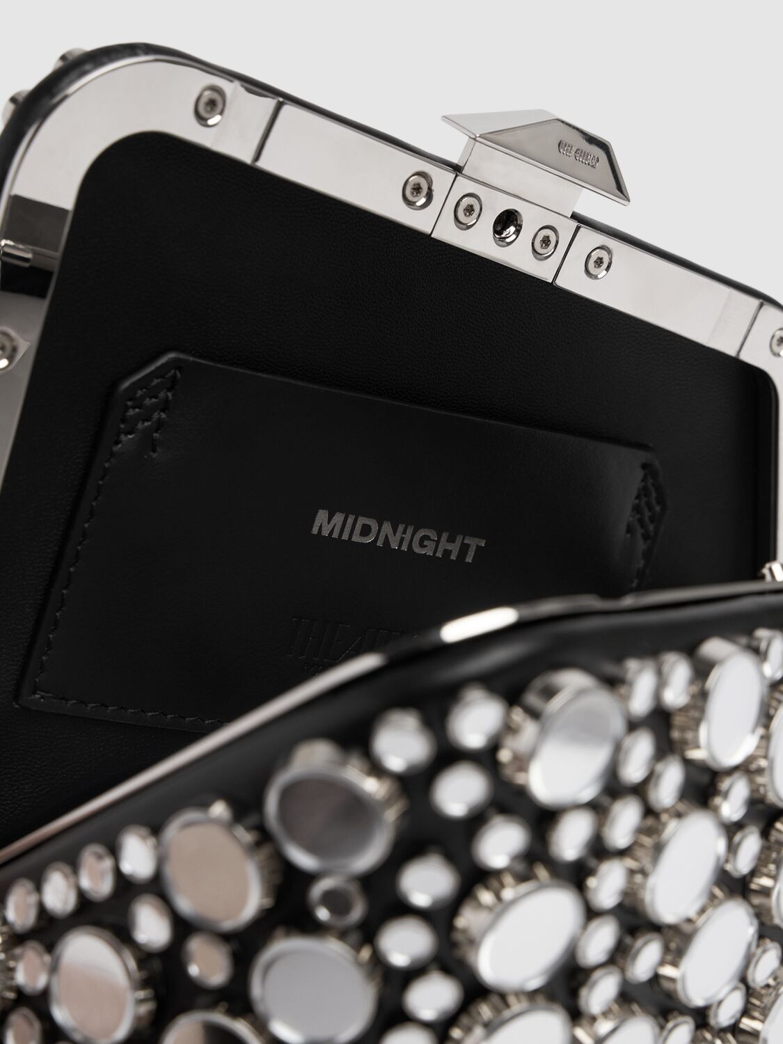 Attico Midnight Workmanship Mirror Clutch In Black,silver