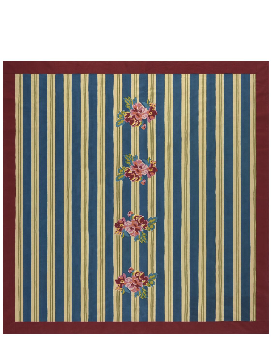 Lisa Corti Queen Stripes Bouquet Tablecloth In Multi
