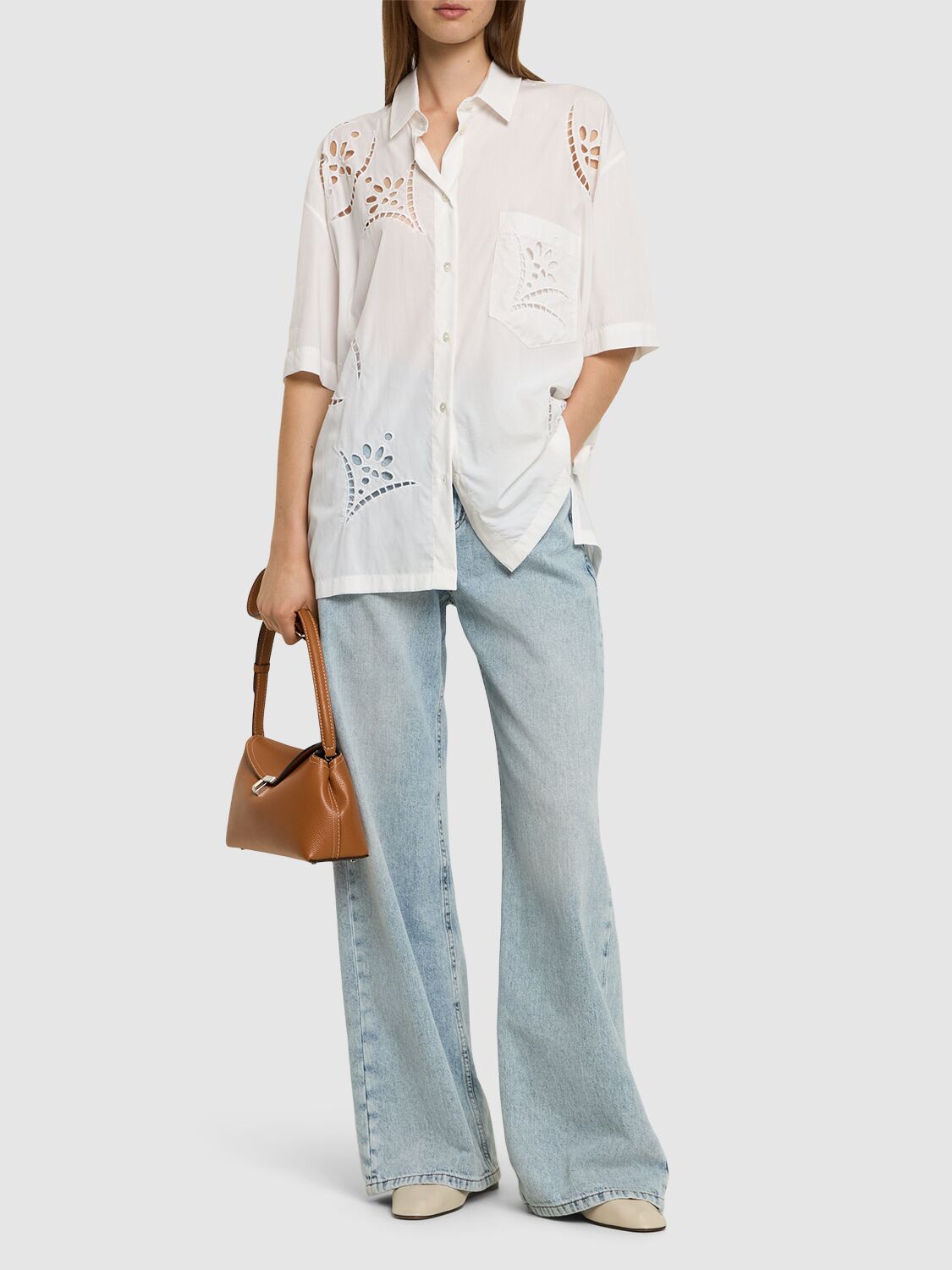 Shop Isabel Marant Bilya Lyocell Blend Shirt In White