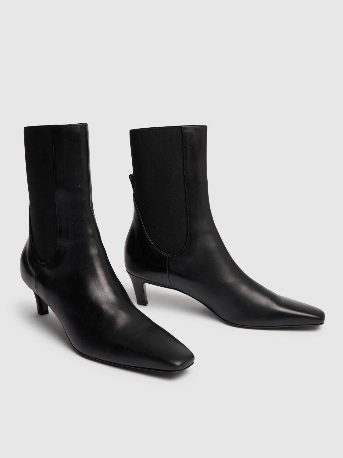 Totême Toteme Women The Mid Heel Boot Leather Boots In Black