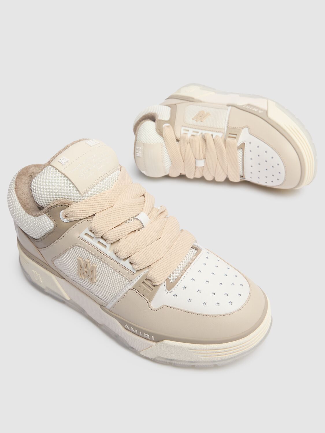 Shop Amiri Ma-1 Sneakers In Beige/white