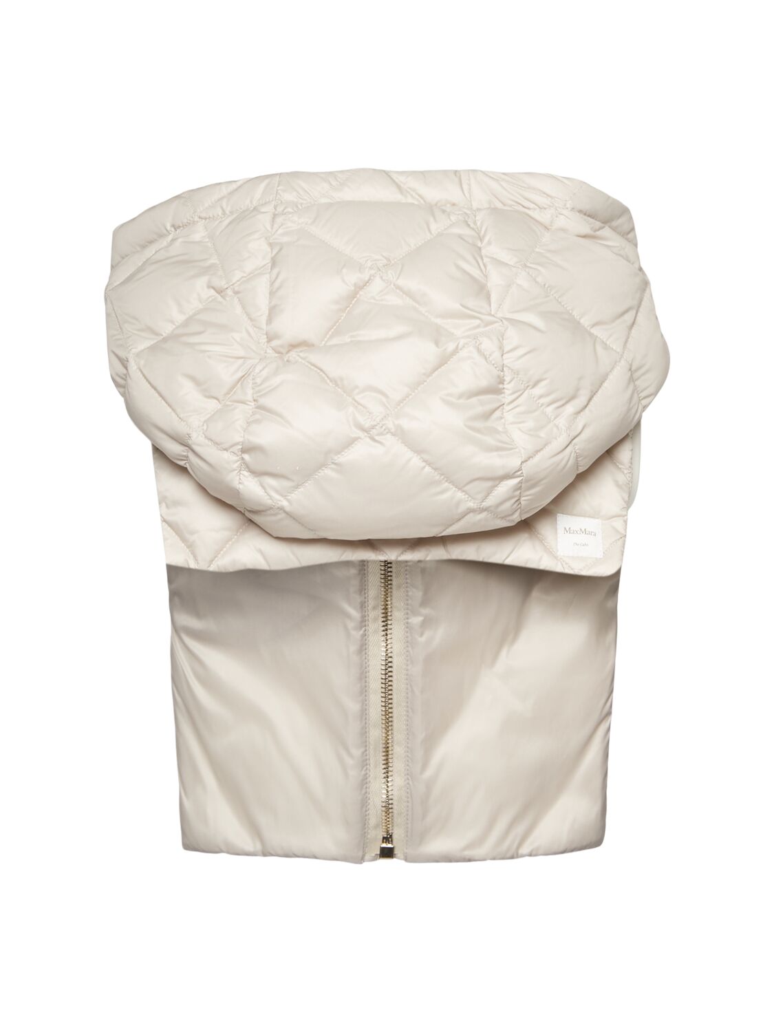 Shop Max Mara Trec Hooded Waterproof Down Scarf In White