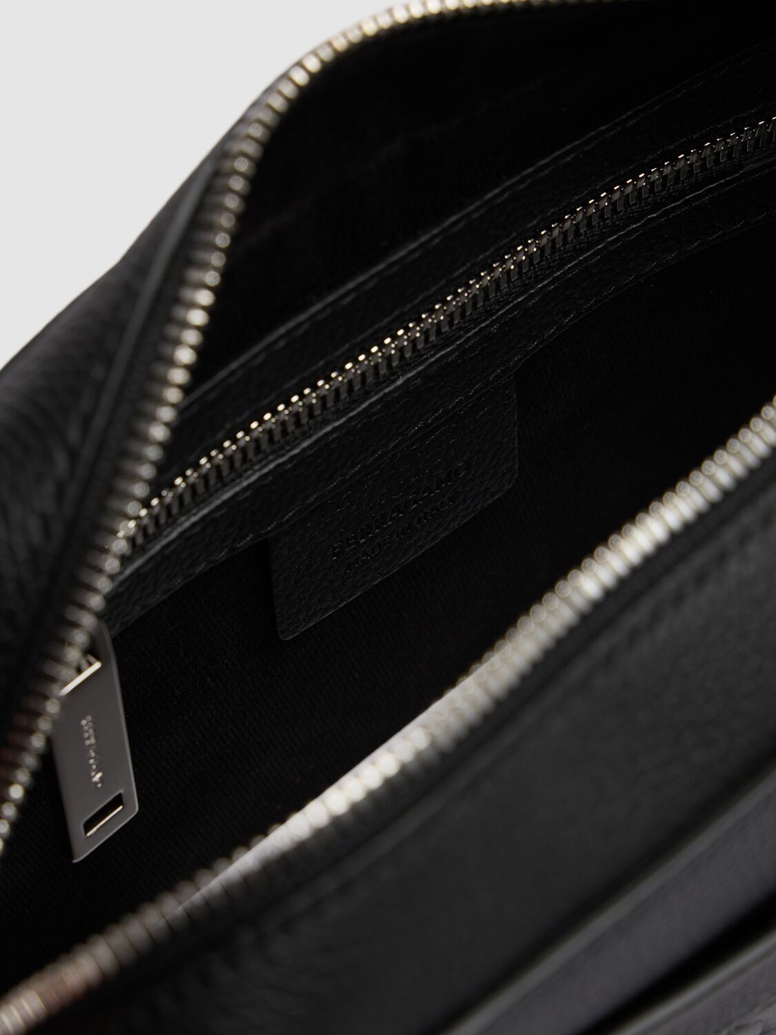 Shop Ferragamo Logo Leather Shoulder Bag In Black
