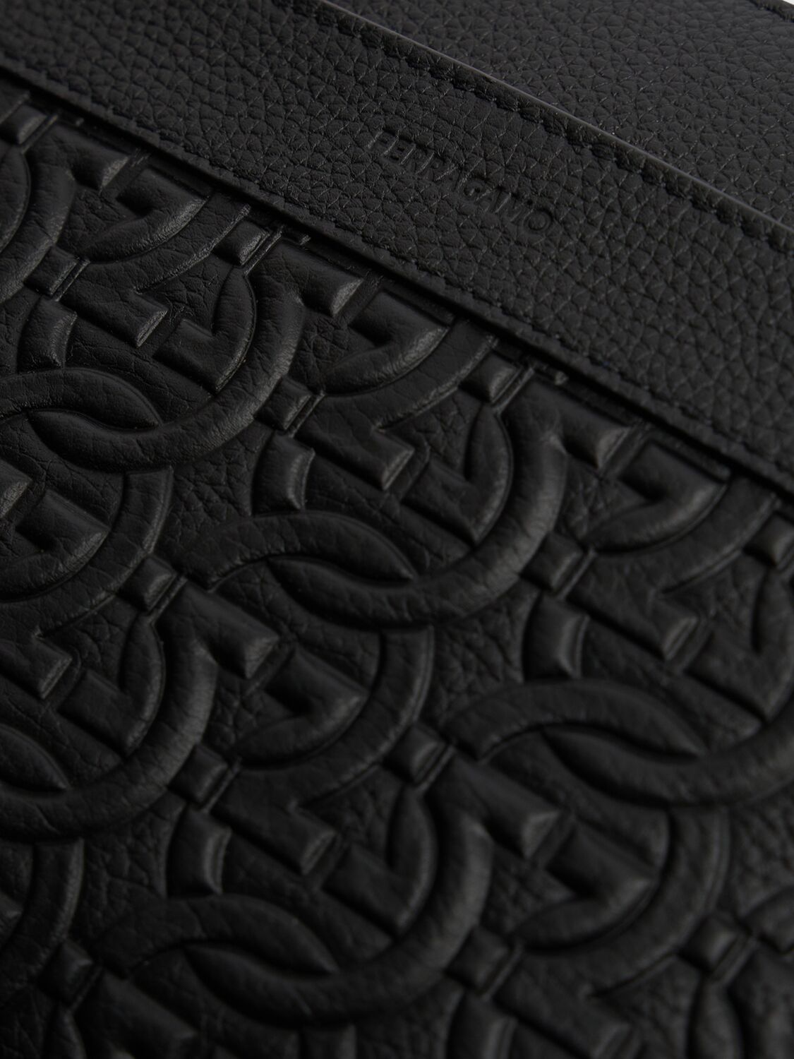 Shop Ferragamo Logo Leather Shoulder Bag In Black