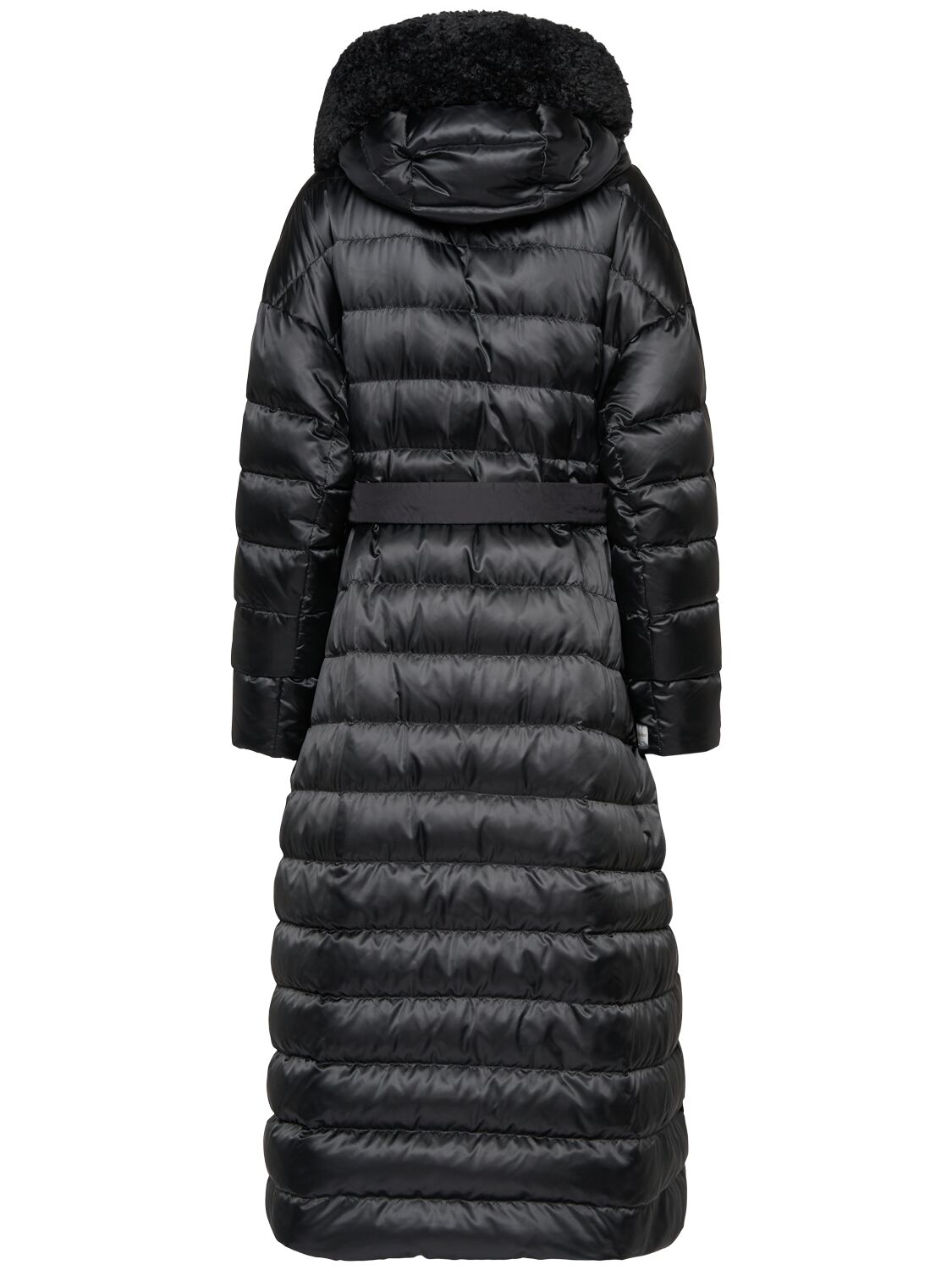 Shop Max Mara Novem Waterproof Down Long Jacket In Black