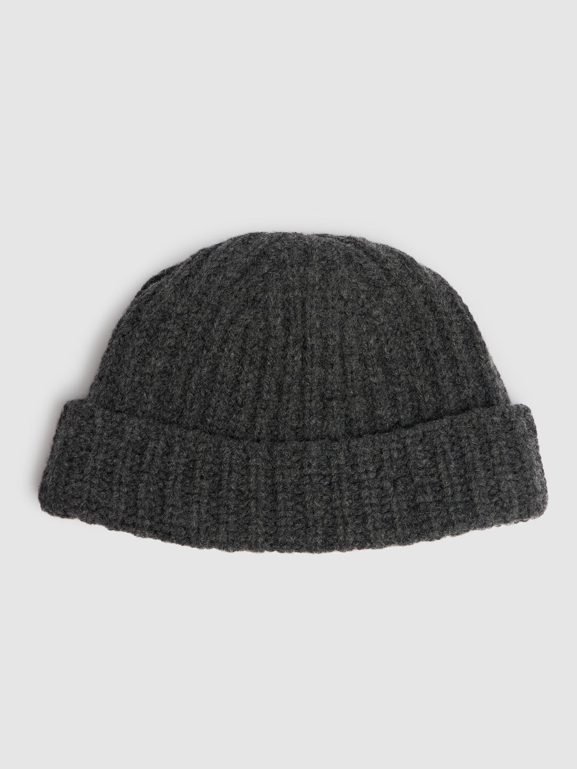 Shop Marni Handmade Logo Wool Beanie In Grey