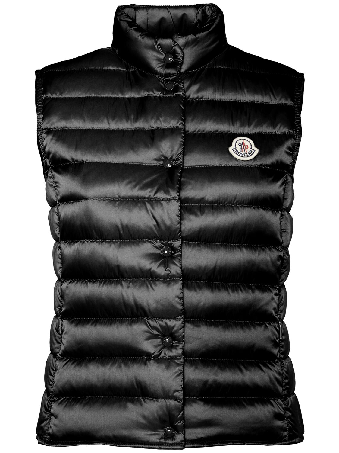 Moncler Liane Nylon Down Vest In Black
