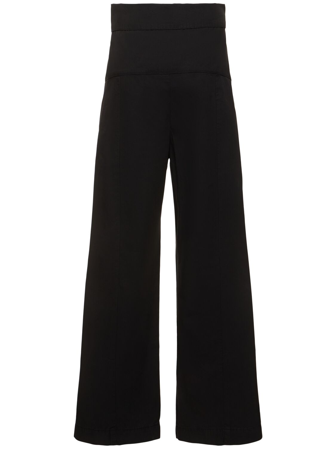 Shop Matteau Cotton Wide Pants In Black