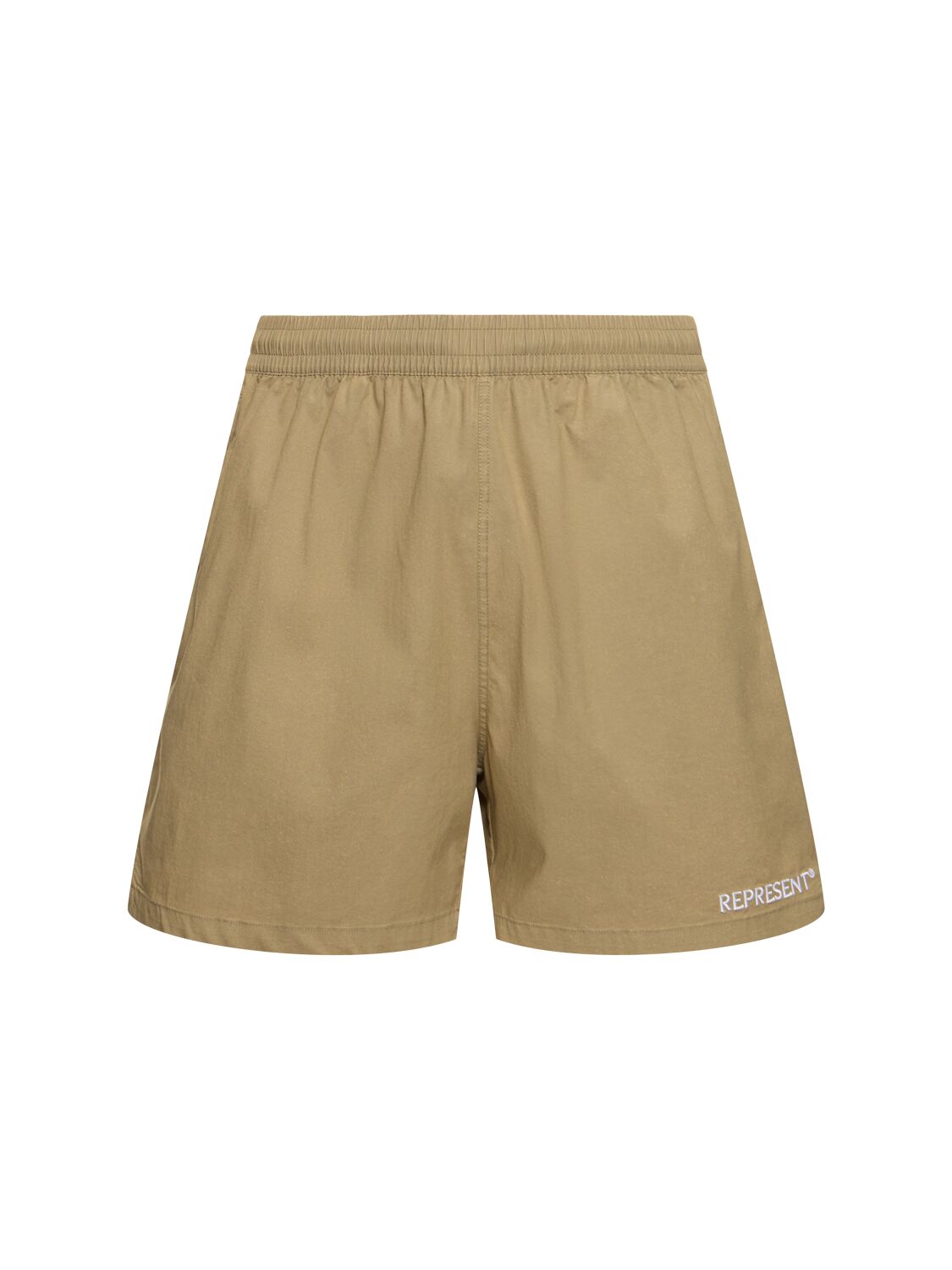 Represent Cotton Blend Shorts In Olive Green