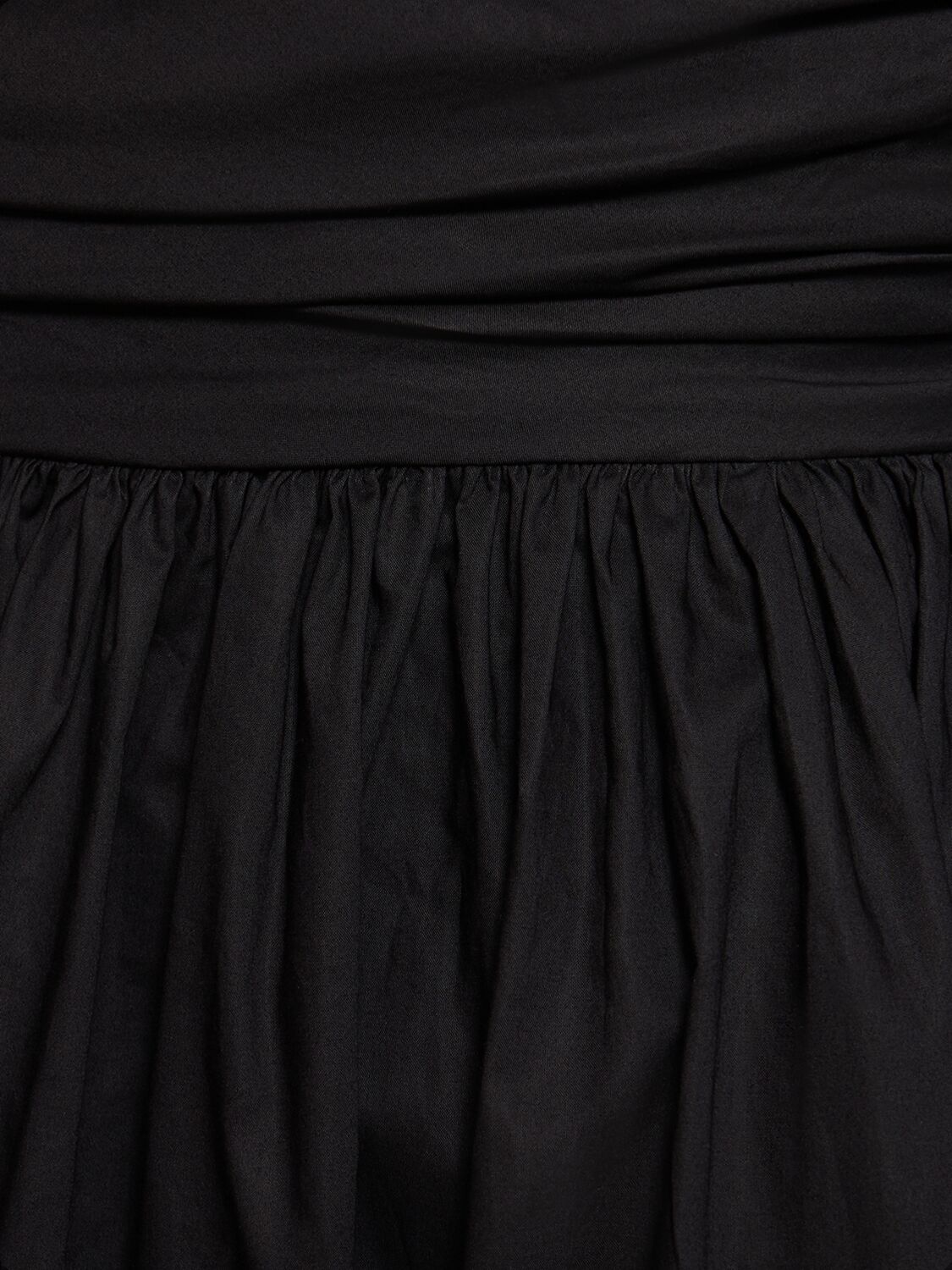 Shop Matteau Strapless Cotton Maxi Dress In Black