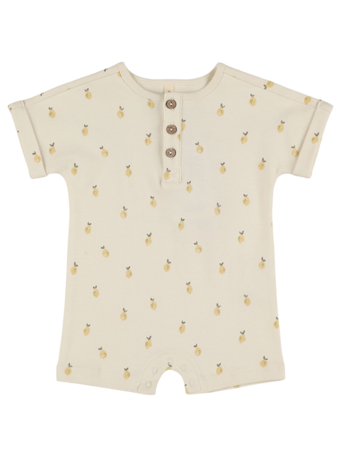 Quincy Mae Babies' Printed Organic Cotton Romper In White