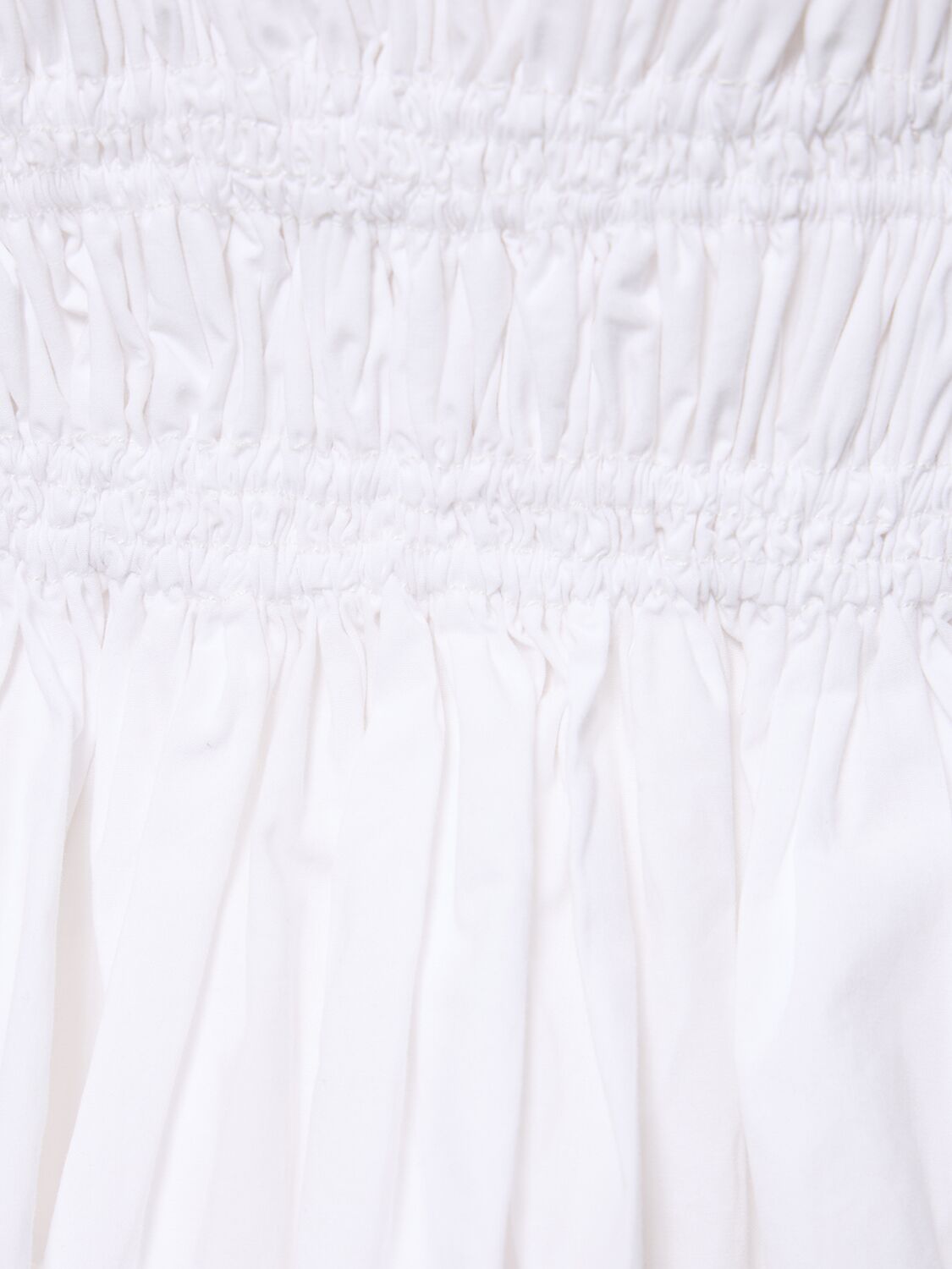 Shop Matteau Gathered Cotton Mini Dress In White