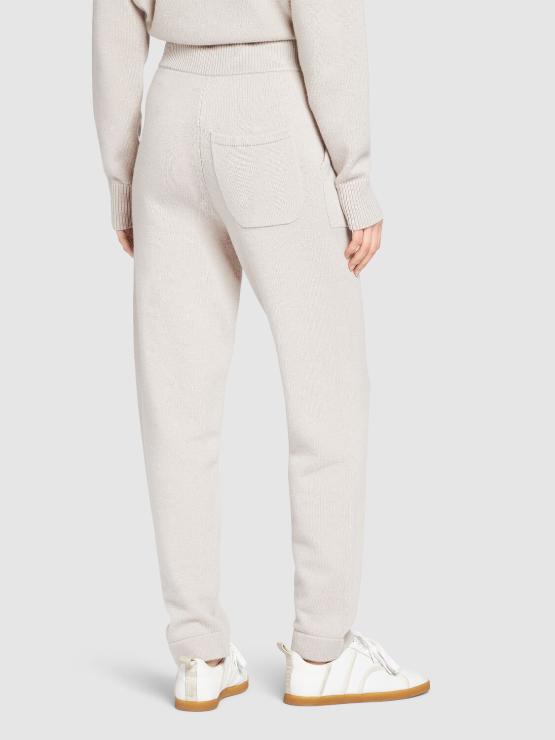 Shop 's Max Mara Opera Elastic Waist Knit Pants In Ivory